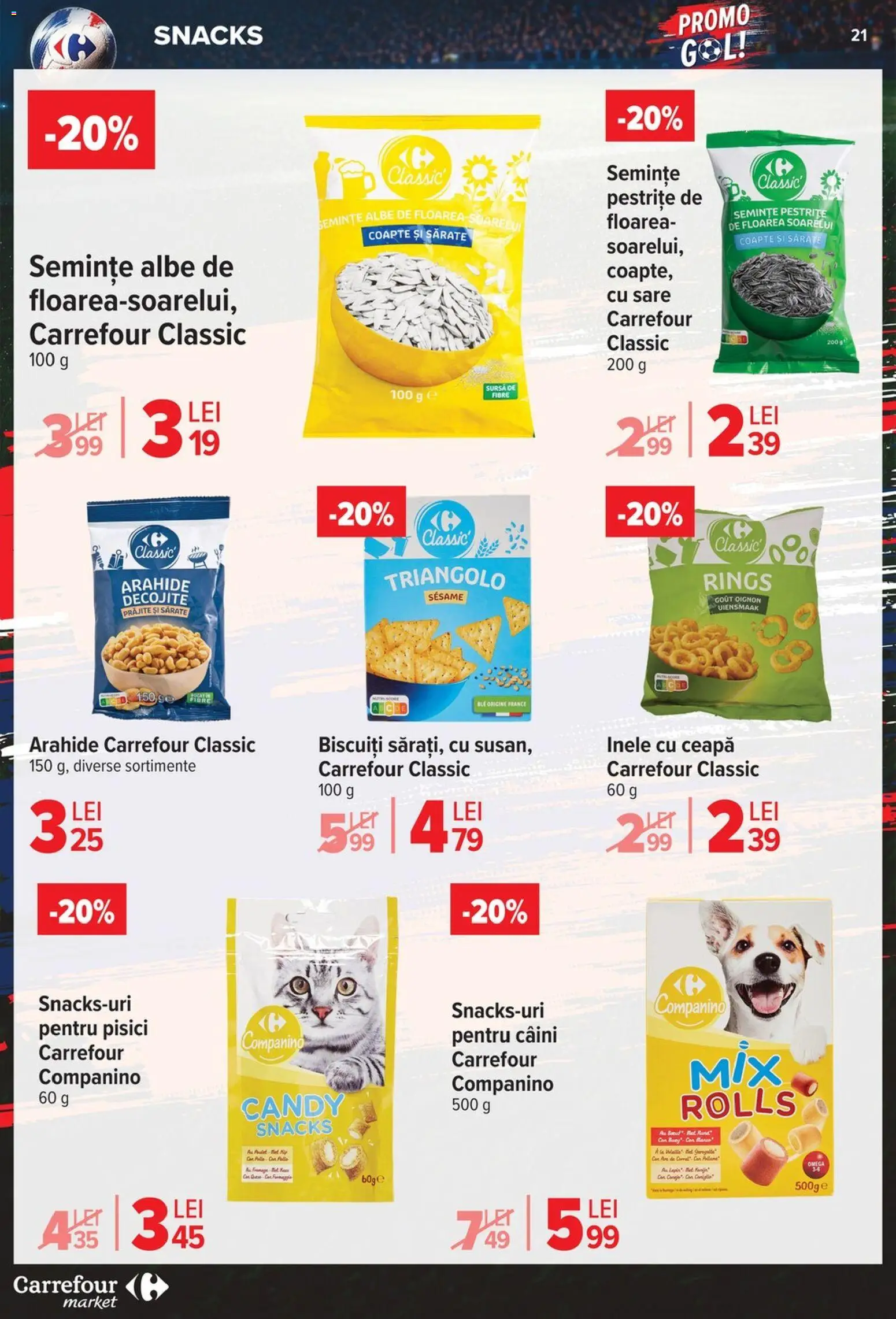 Noul catalog Carrefour – valabil de la 10.06.2026 | Pagină: 21 | Produse: Arahide, Biscuiți, Ceapă, Bant