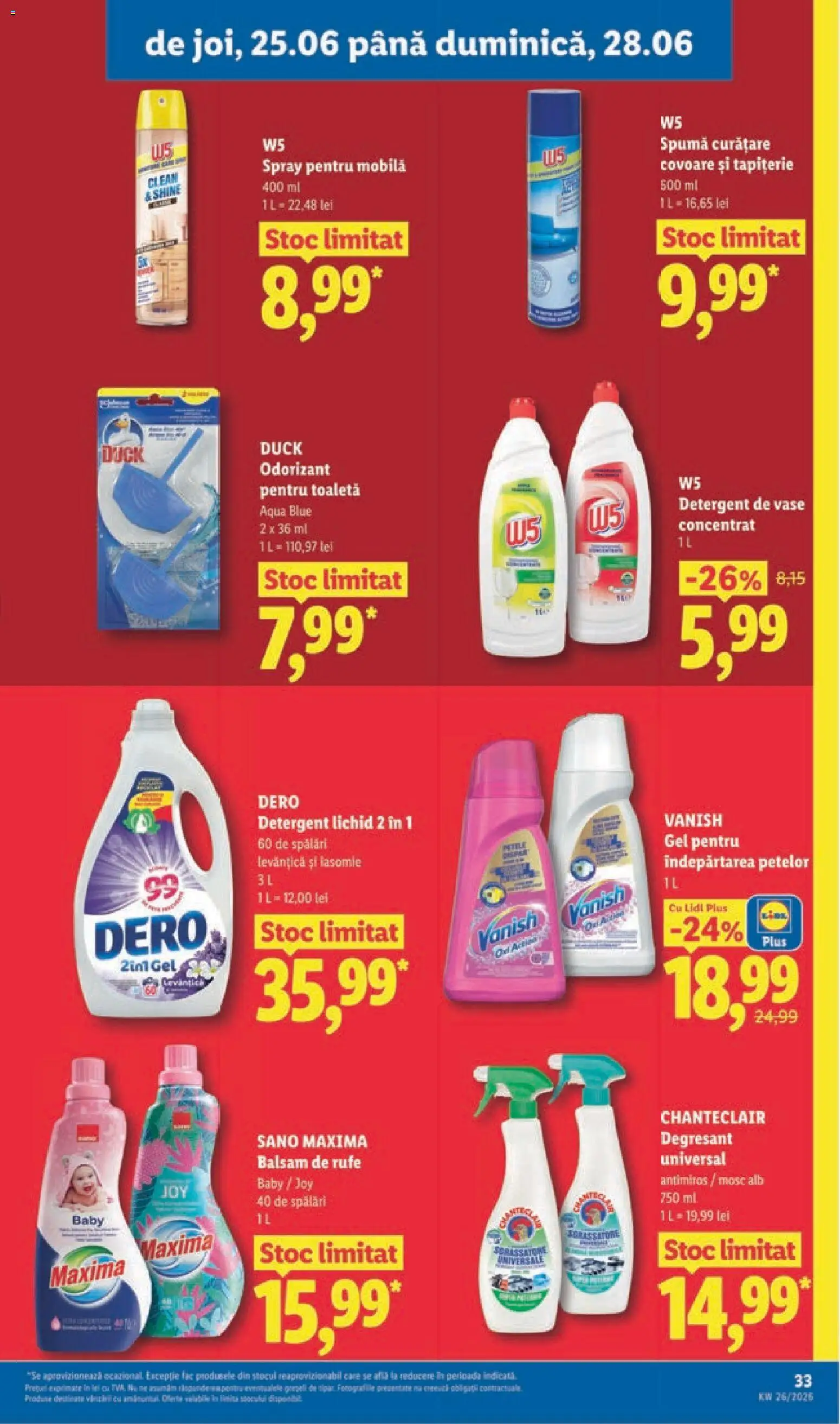 Noul catalog Lidl – valabil de la 22.06.2026 | Pagină: 33 | Produse: Pomelo, Detergent de vase, Balsam, Çelik Mama ve Su Kabı