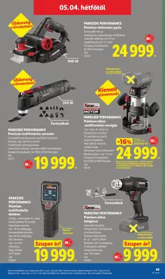 Lidl akciós újság - amely érvényes a következő dátumtól: 30.04.2026 | Oldal: 45