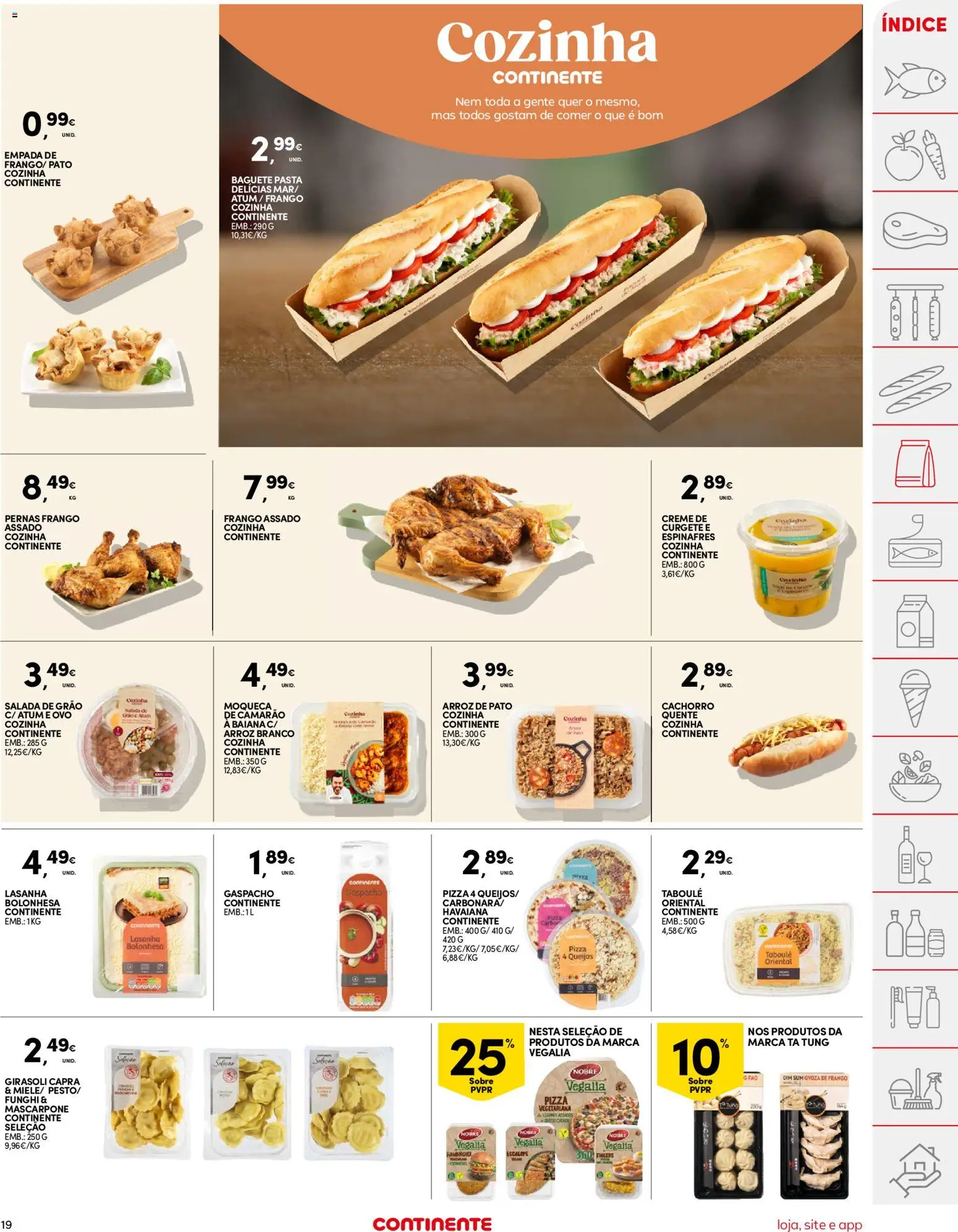 Continente folheto │ válido de 16.06.2026 | Página: 19 | Produtos: Frango, Lasanha, Arroz, Creme