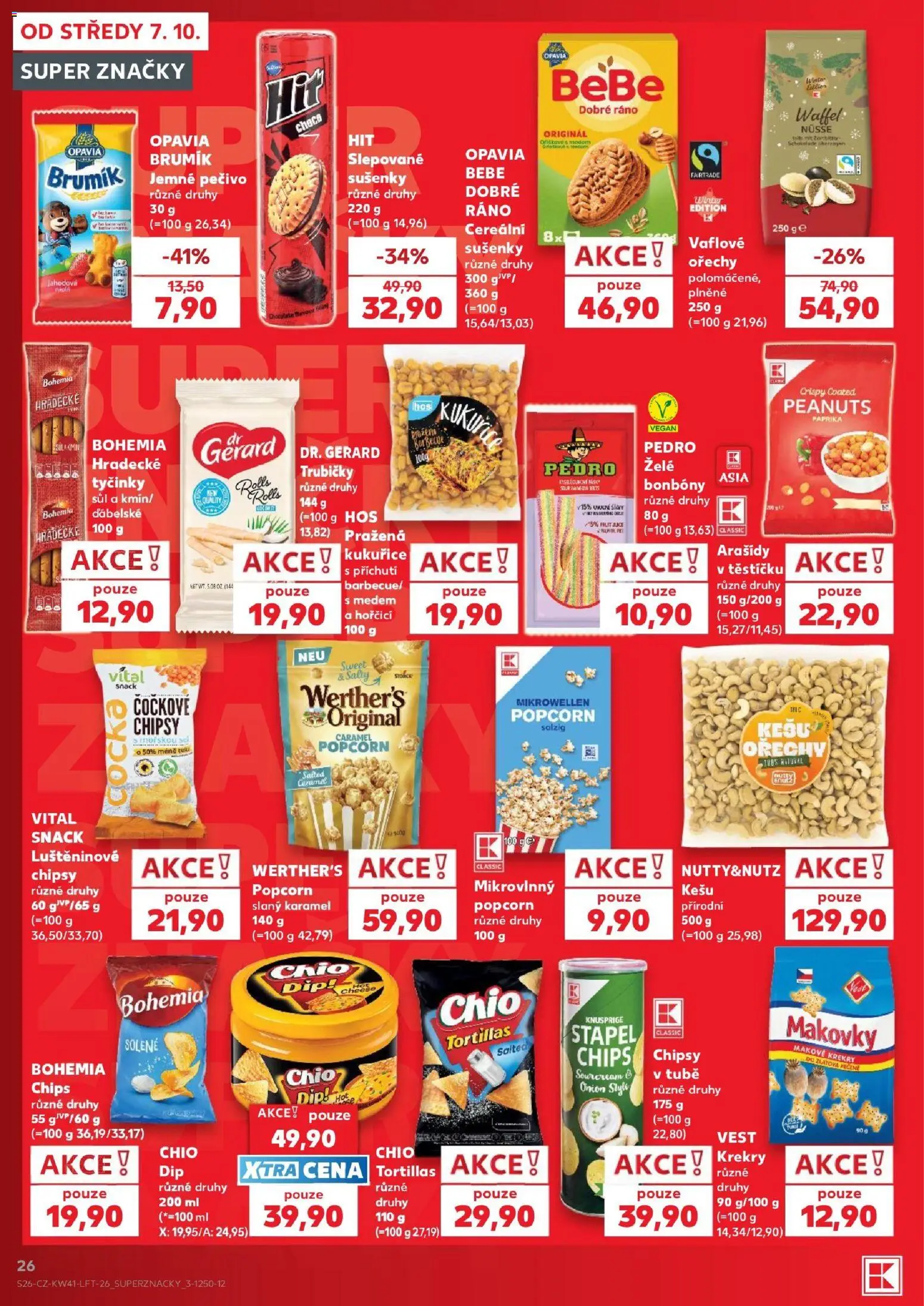 Kaufland leták - Chomutov od 07.10.2026 | Strana: 26 | Produkty: Paprika, Krekry, Popcorn, Sůl