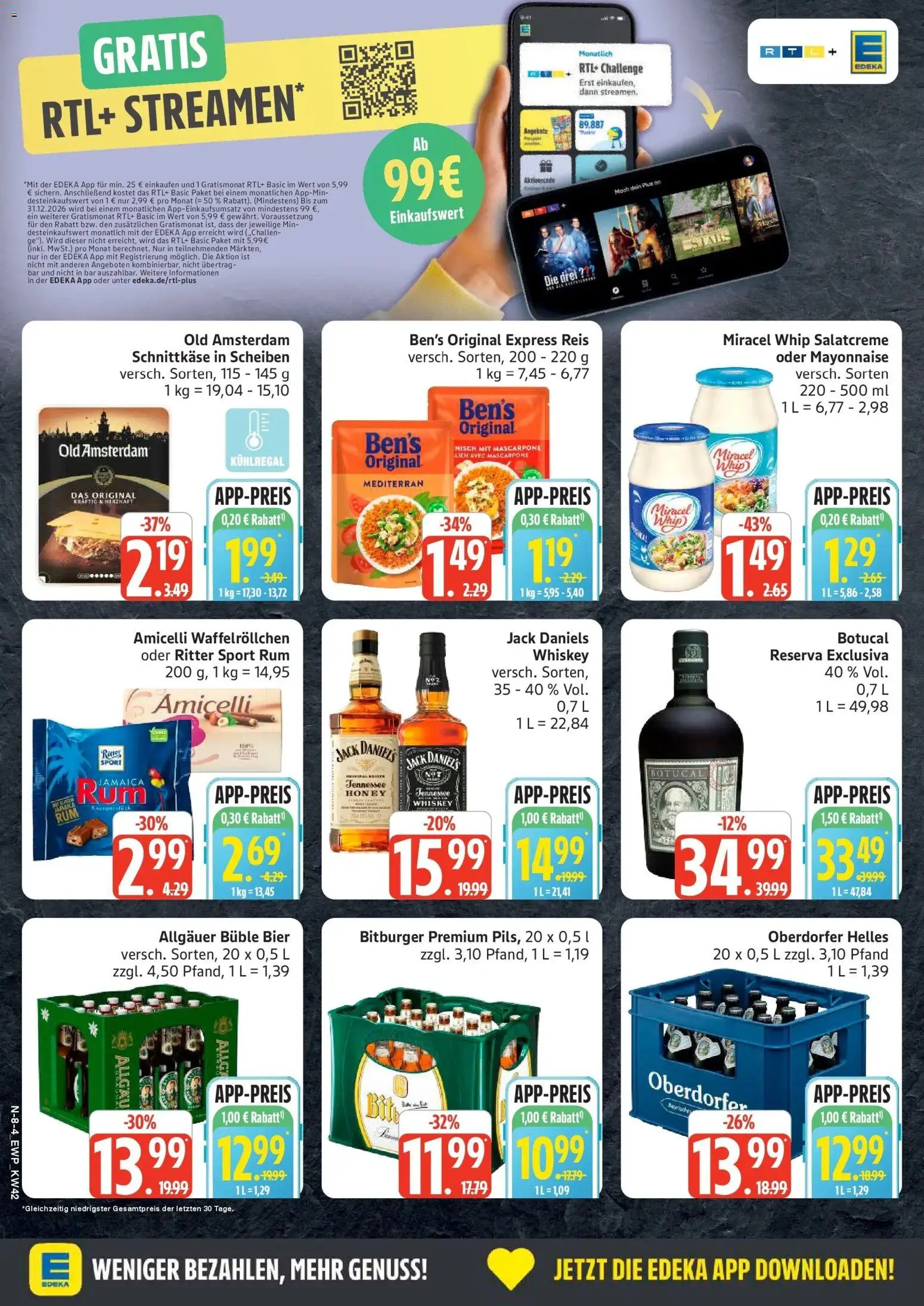 Edeka Prospekt Rostock (ab 12.10.2026) » Angebote Online | Seite: 8 | Produkte: Bier, Rum, Jack Daniel's, Reis