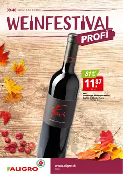 Aligro aktionen Wein Sitten ab 21.09.2026 gültig