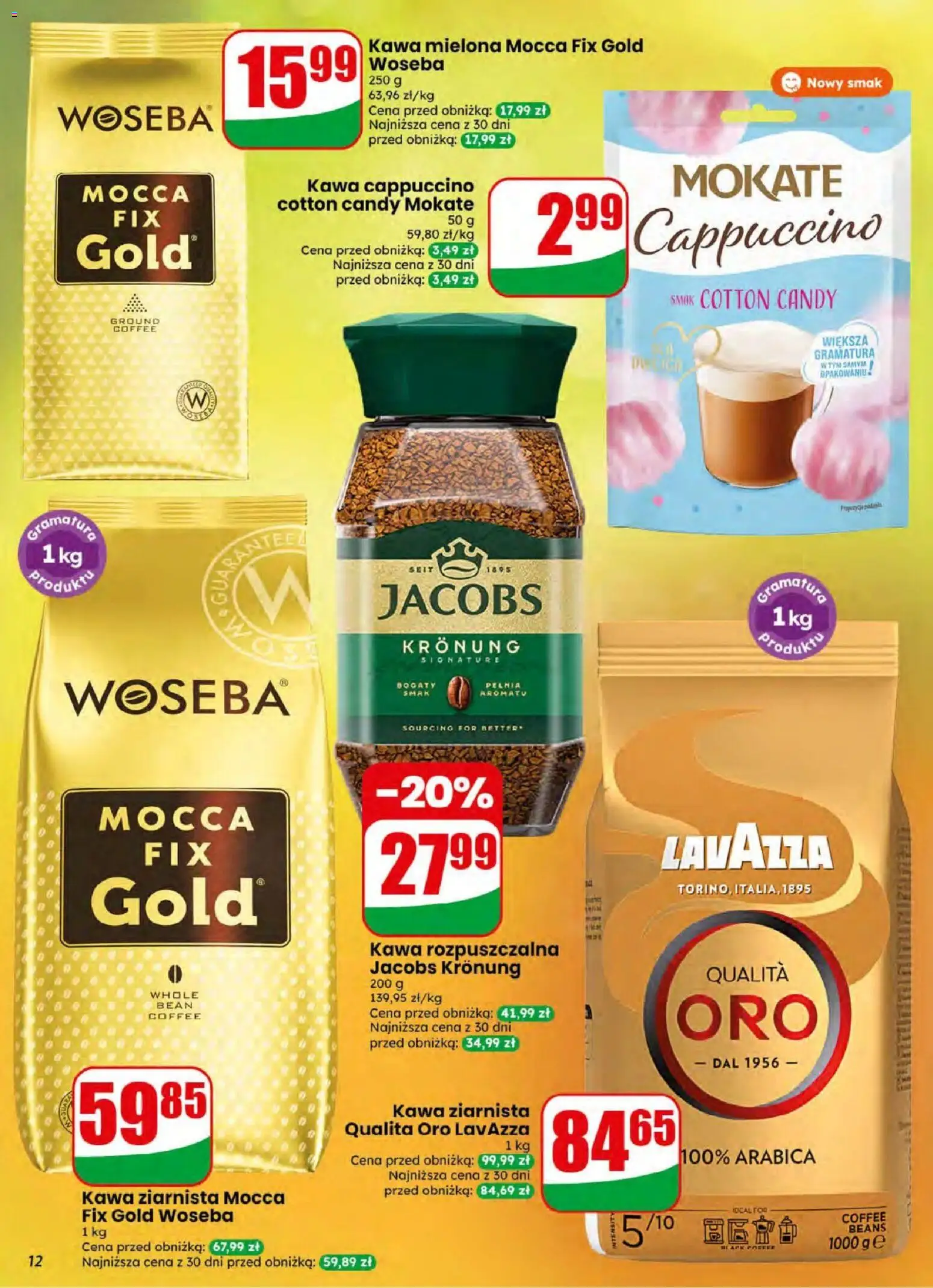 Dino gazetka od 08.07.2026 | Strona: 12 | Produkty: Kawa ziarnista, Lavazza, Cappuccino, Kawa