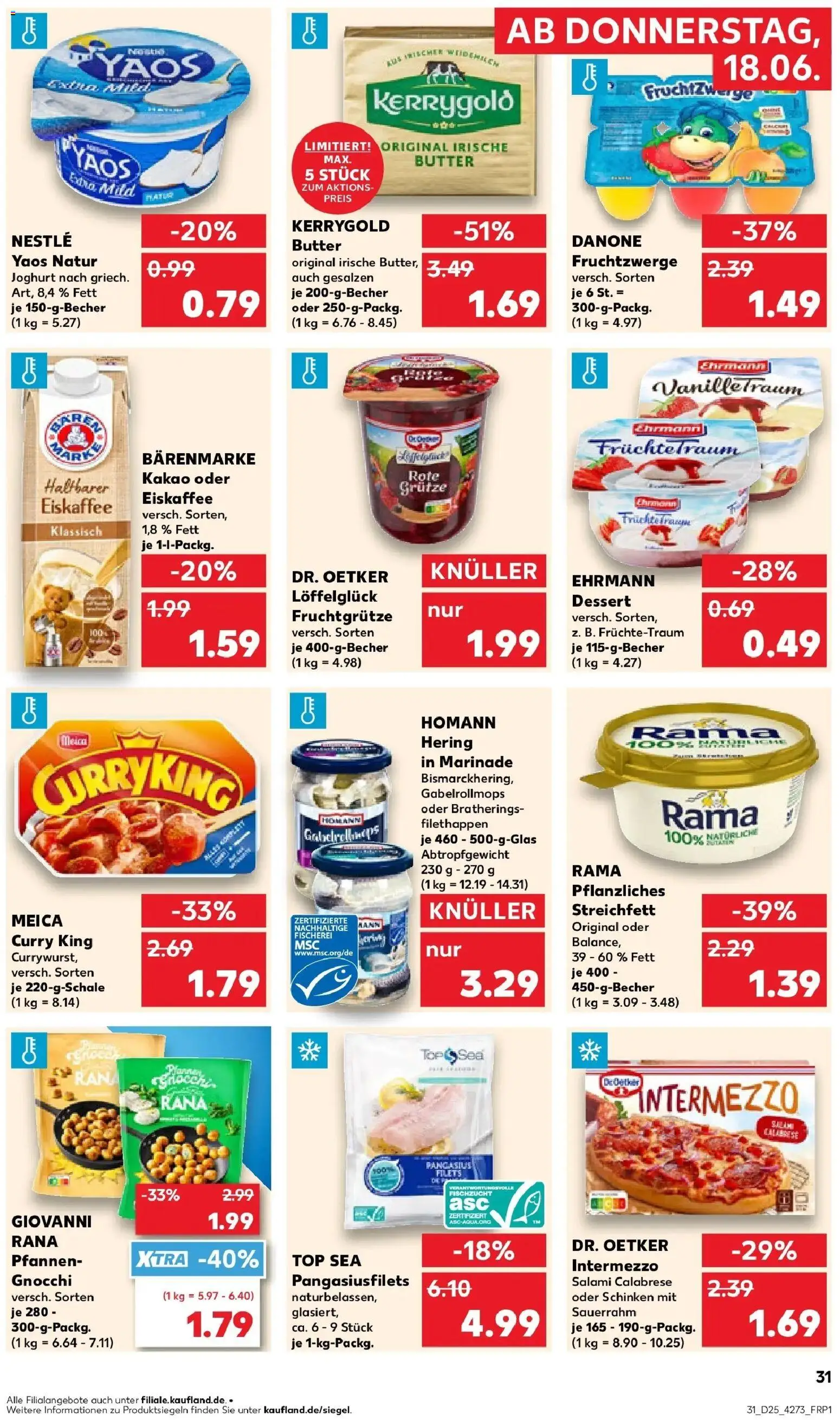 Kaufland Prospekt Gifhorn – gültig ab 15.06.2026 | Seite: 40 | Produkte: Joghurt, Meica, Salami, Kerrygold butter