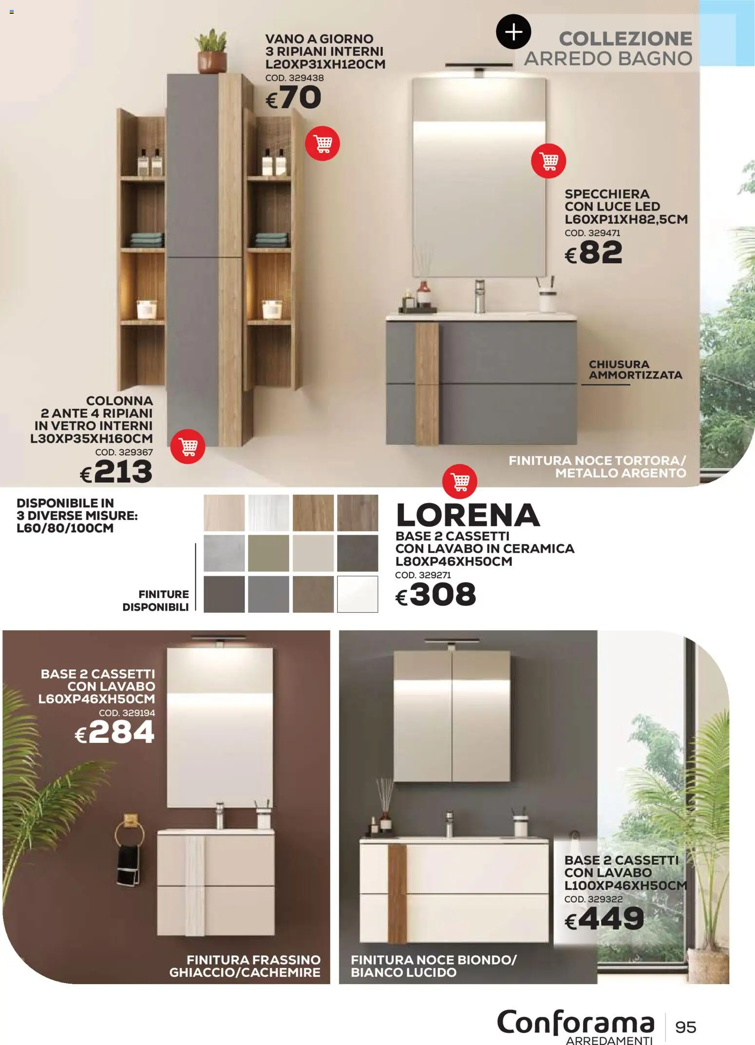Volantino Conforama del 22/06/2026 | Pagina: 95 | Prodotti: Bagno, Luce LED