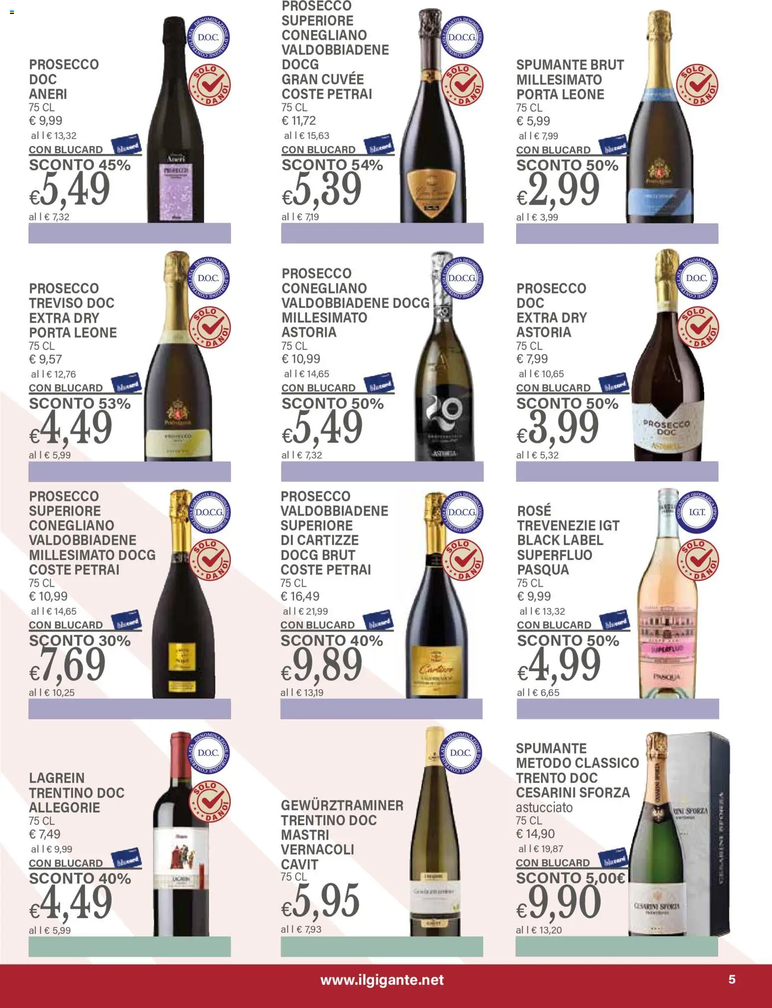 Volantino Il Gigante del 10/09/2026 | Pagina: 5 | Prodotti: Porta, Prosecco, Spumante, Prosecco D.O.C.