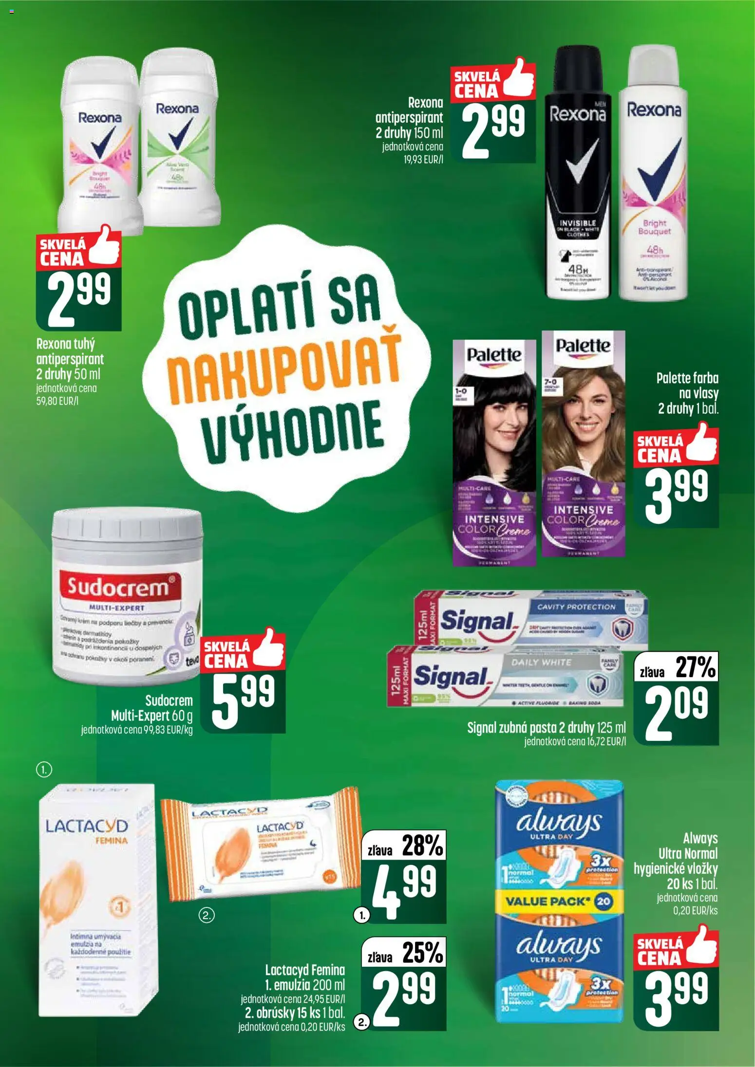 Nové COOP Jednota akcie – leták je platný od 21.05.2026 | Strana: 57 | Produkty: Sudocrem, Antiperspirant, Zubná pasta, Lactacyd