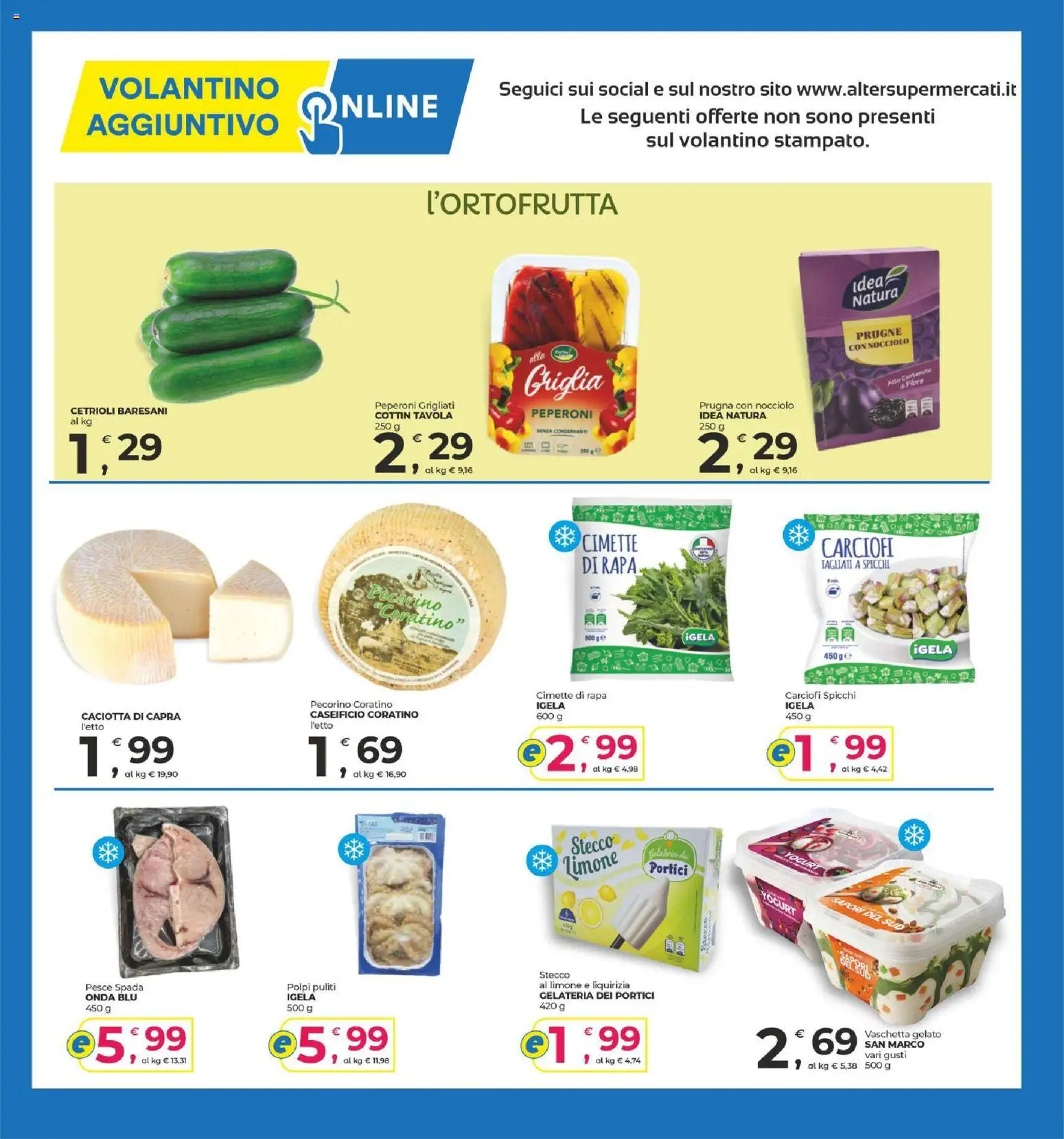 Volantino Alter Discount del 24/06/2026 | Pagina: 13 | Prodotti: Cetrioli, Limone, Griglia, Pesce spada