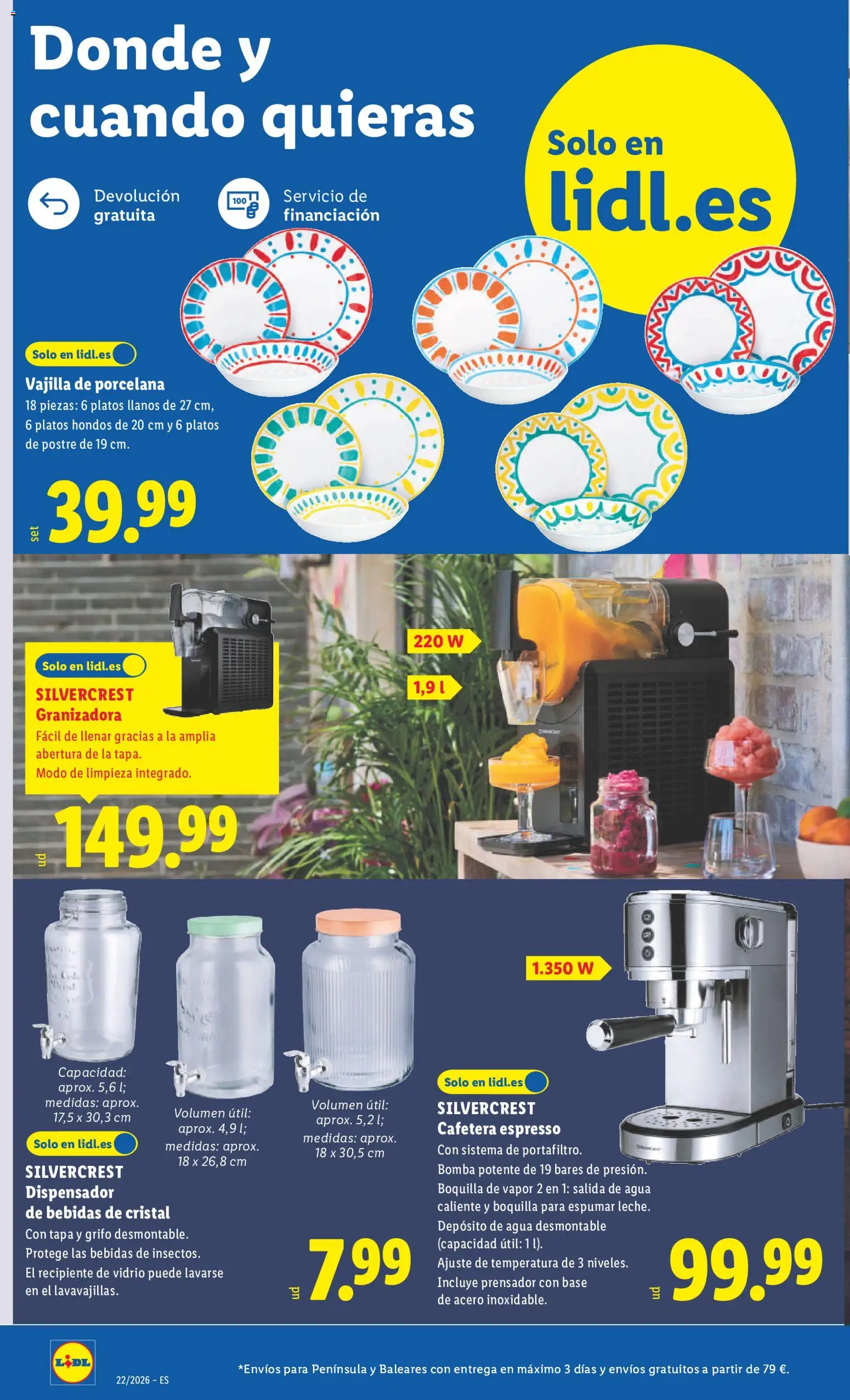 Lidl folleto de bazar │ válido desde el 25.05.2026 | Página: 4 | Productos: Dispensador, Dispensador de bebidas, Βρεφικό κρεβάτι, Cafetera