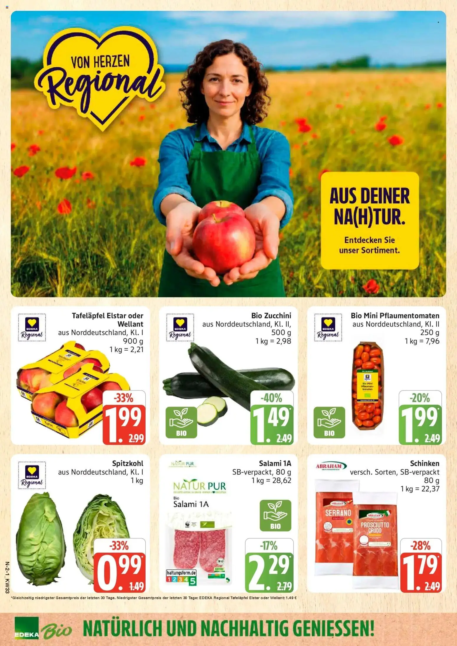 Marktkauf Prospekt Neuenkirchen (ab 10.08.2026) » Angebote online | Seite: 2 | Produkte: Tomaten, Salami, Schinken, Zucchini