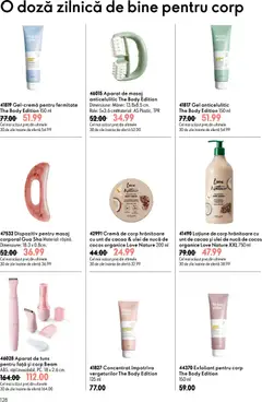 Ofertele Oriflame valabile de la 08.07.2026 | Pagină: 128 | Produse: Exfoliant, Body, Mâner, Ulei