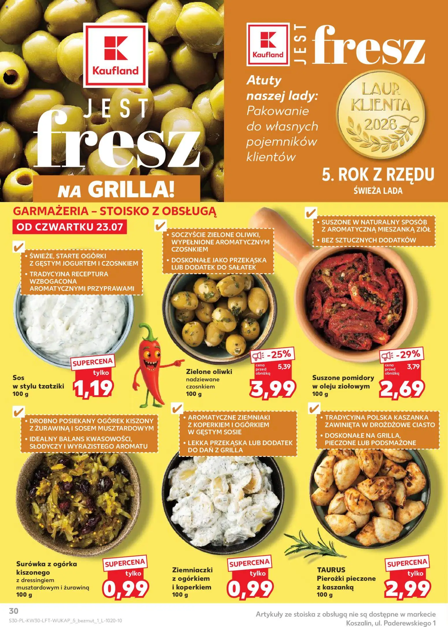 Kaufland Polsko leták od 23.07.2026 | Strana: 30 | Produkty: Tzatziki