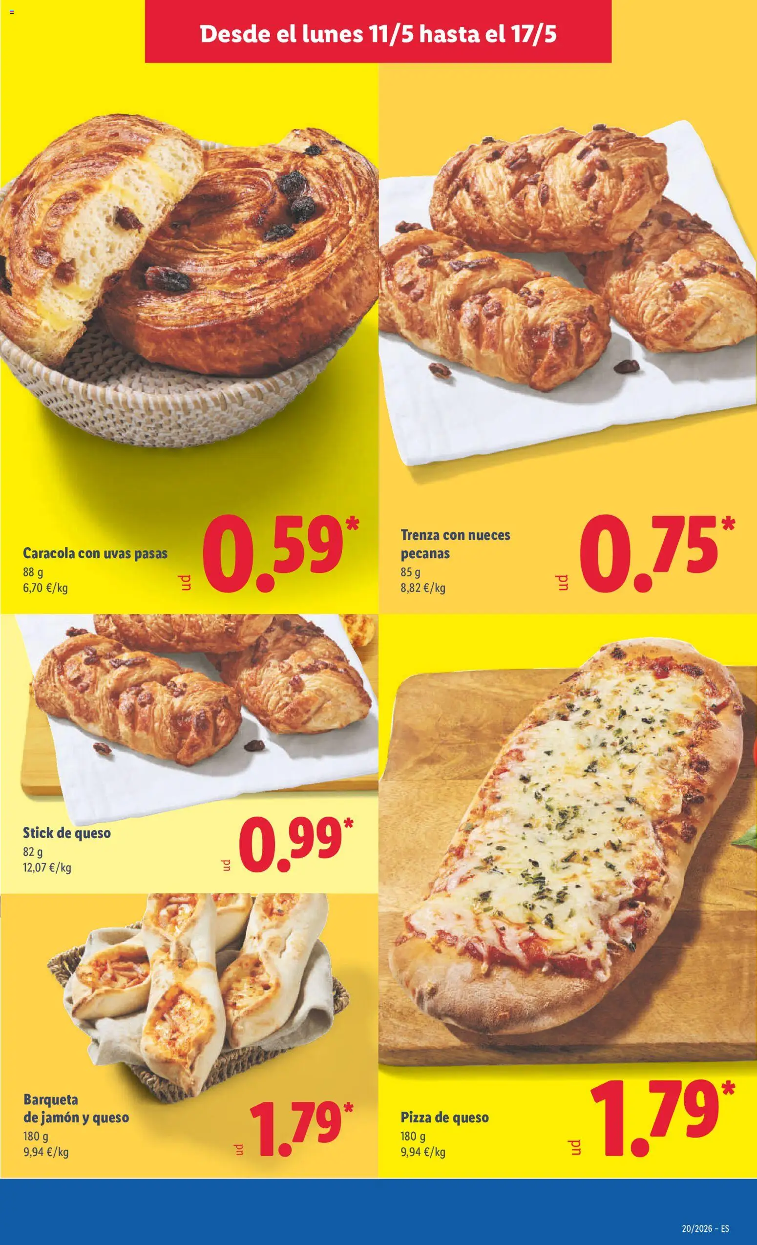 Lidl folleto │ válido desde el 11.05.2026 | Página: 7 | Productos: Queso, Τζίντζερ, Jamón, Pizza