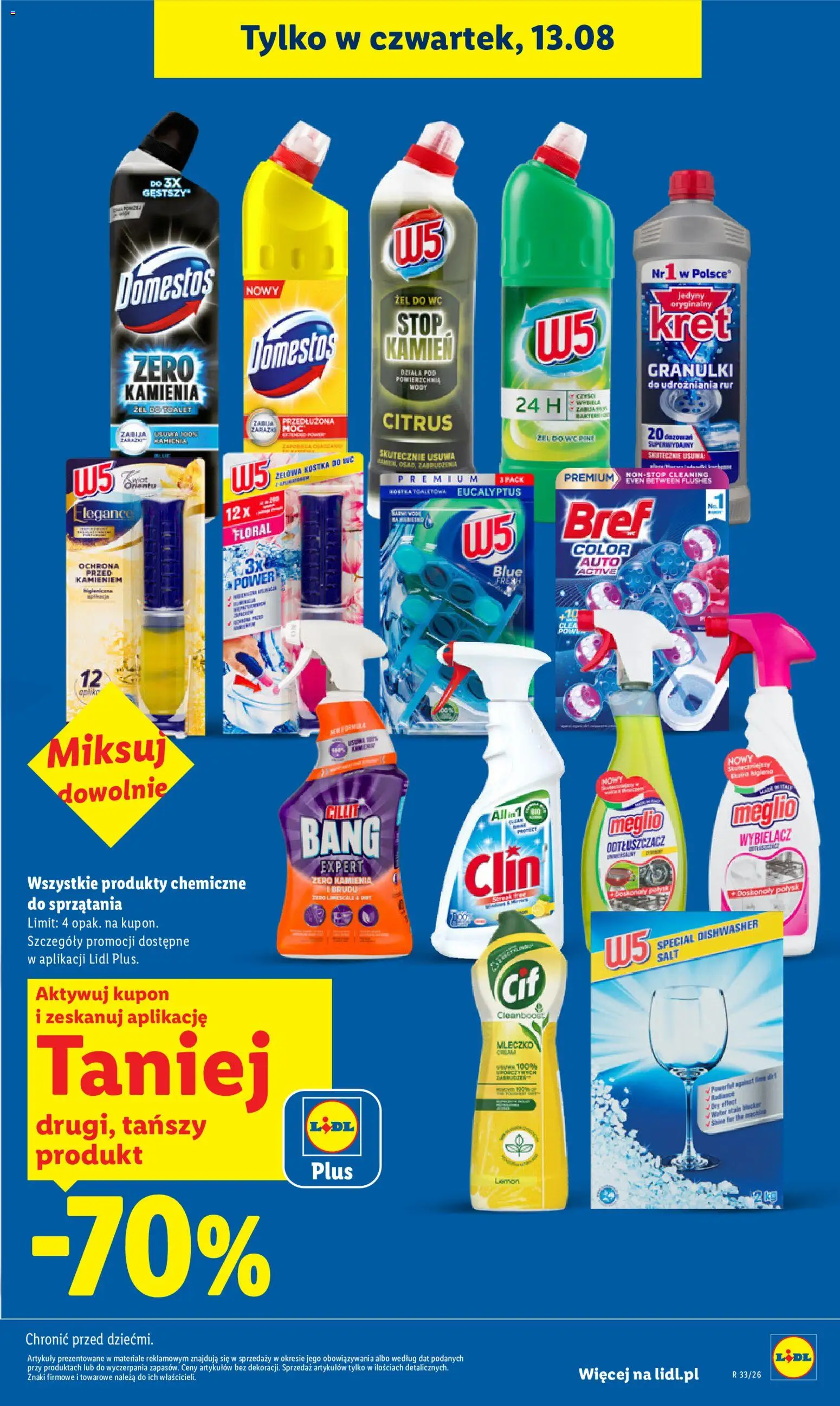 Lidl Polsko leták od 12.08.2026 | Strana: 13 | Produkty: Clin, Kamera, Domestos, Wc