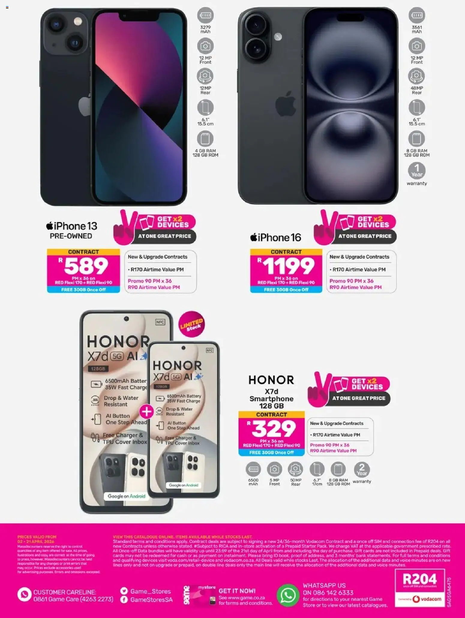 New Game catalogue – valid from 02.04.2026 | Page: 12 | Products: Sim, Battery, Charger, Stock