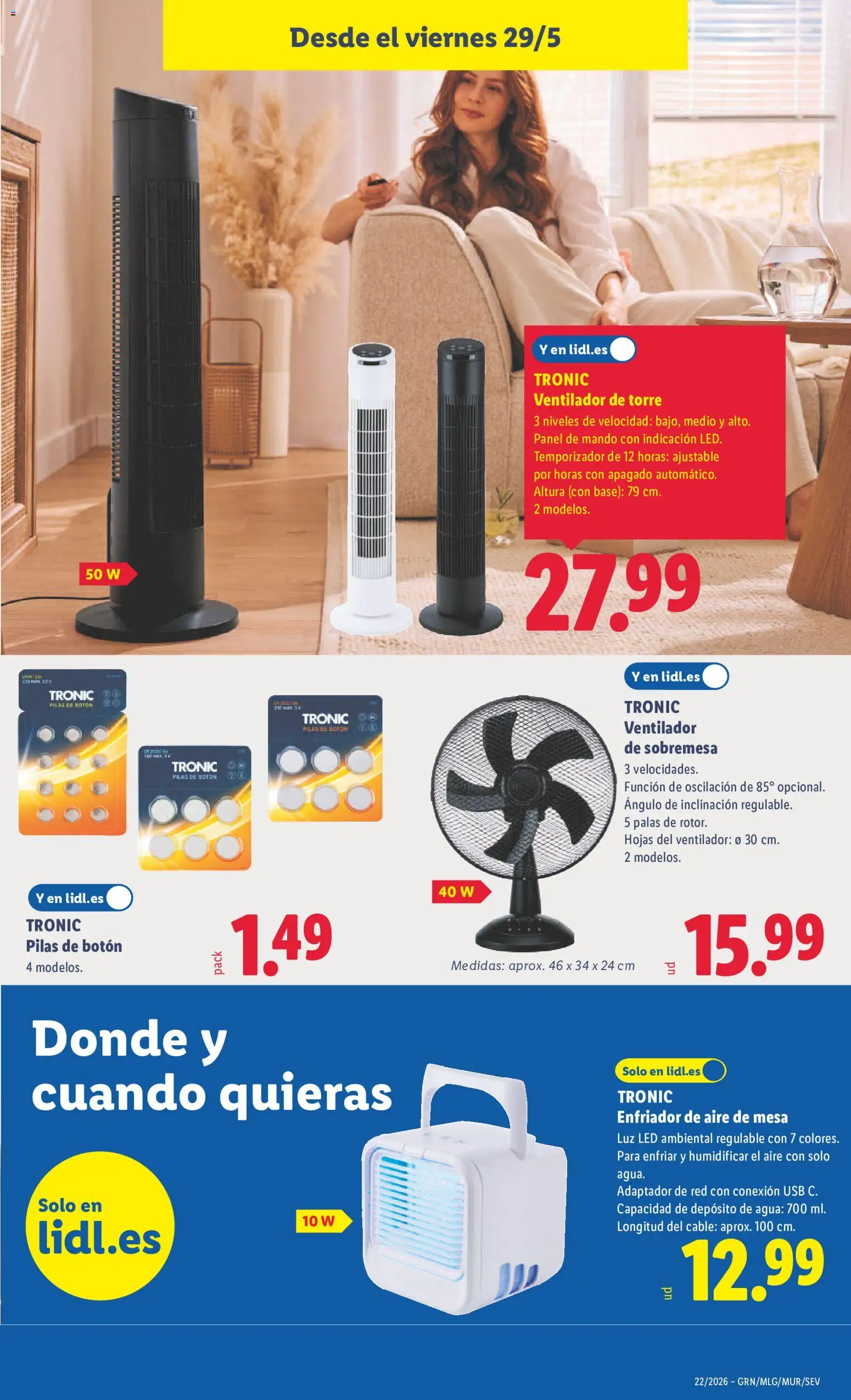 Lidl folleto de bazar │ válido desde el 25.05.2026 | Página: 21 | Productos: Cable, USB, Ventilador, Mesa