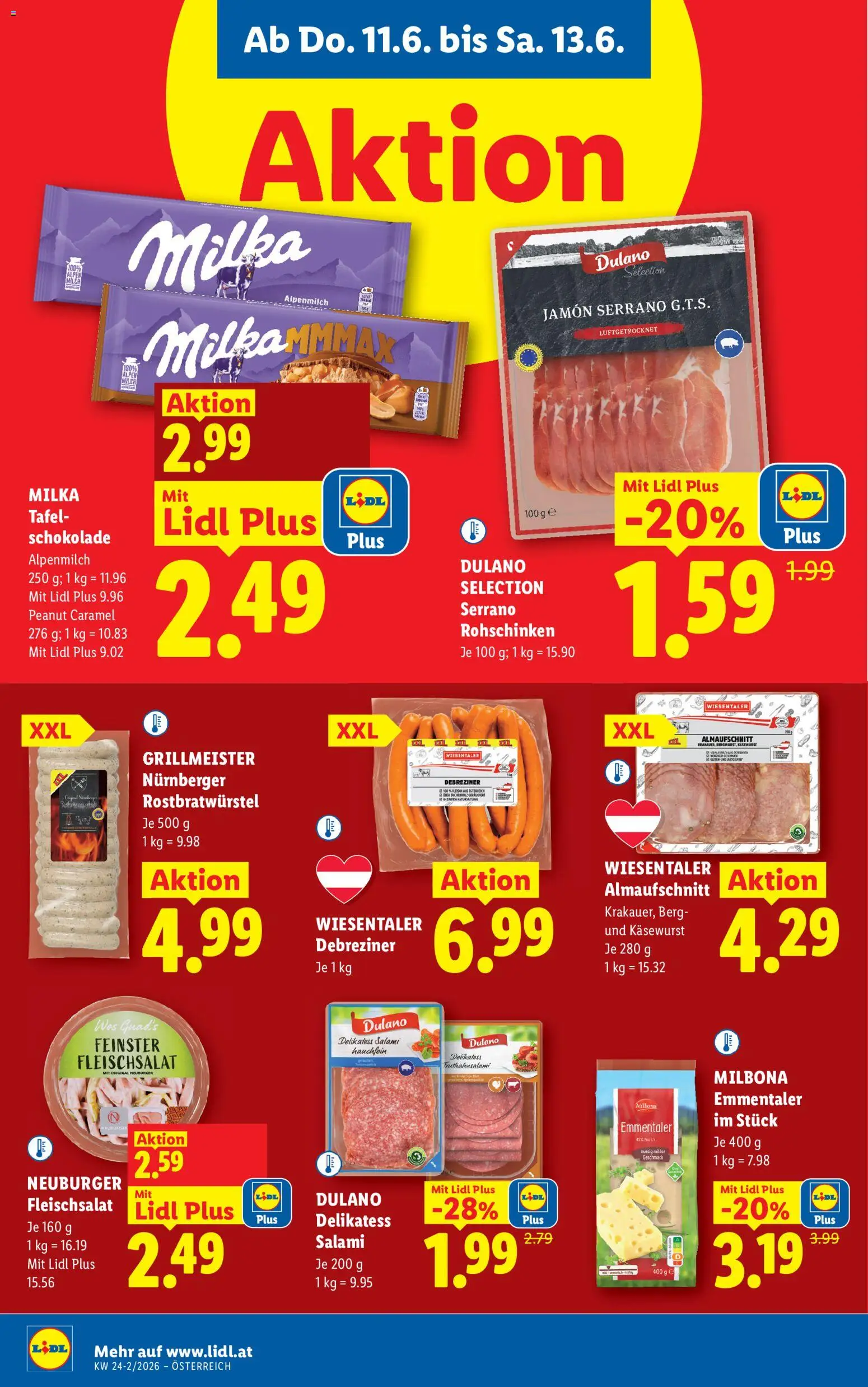 Lidl Flugblatt - Eisenstadt, Ebenfurth, Mattersburg gültig ab 11.06.2026 | Seite: 12 | Produkte: Schokolade, Salami