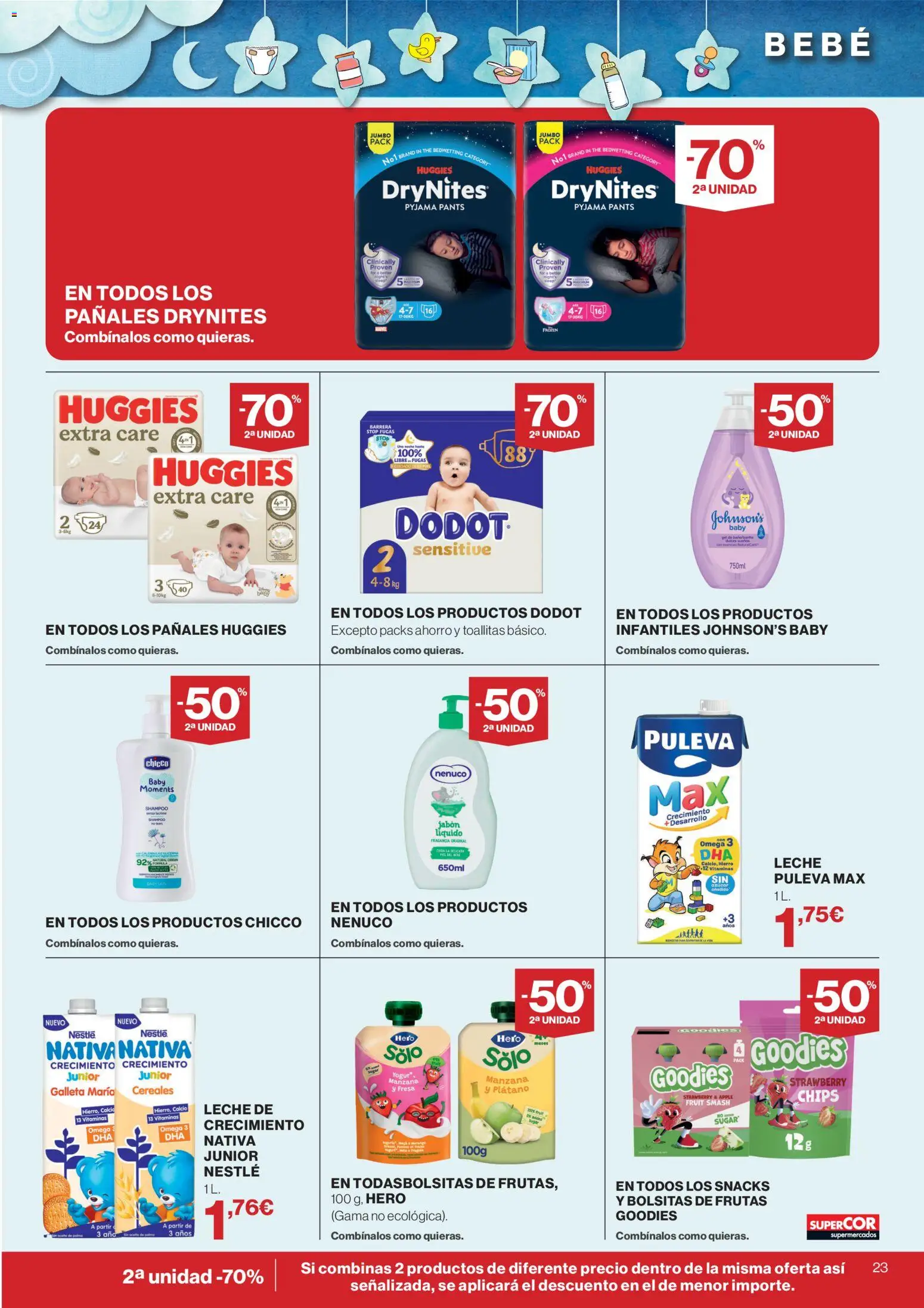 Supercor Canarias │ válido desde el 10/09/2026 | Página: 23 | Productos: Omega, Leche, Cereales, Apple