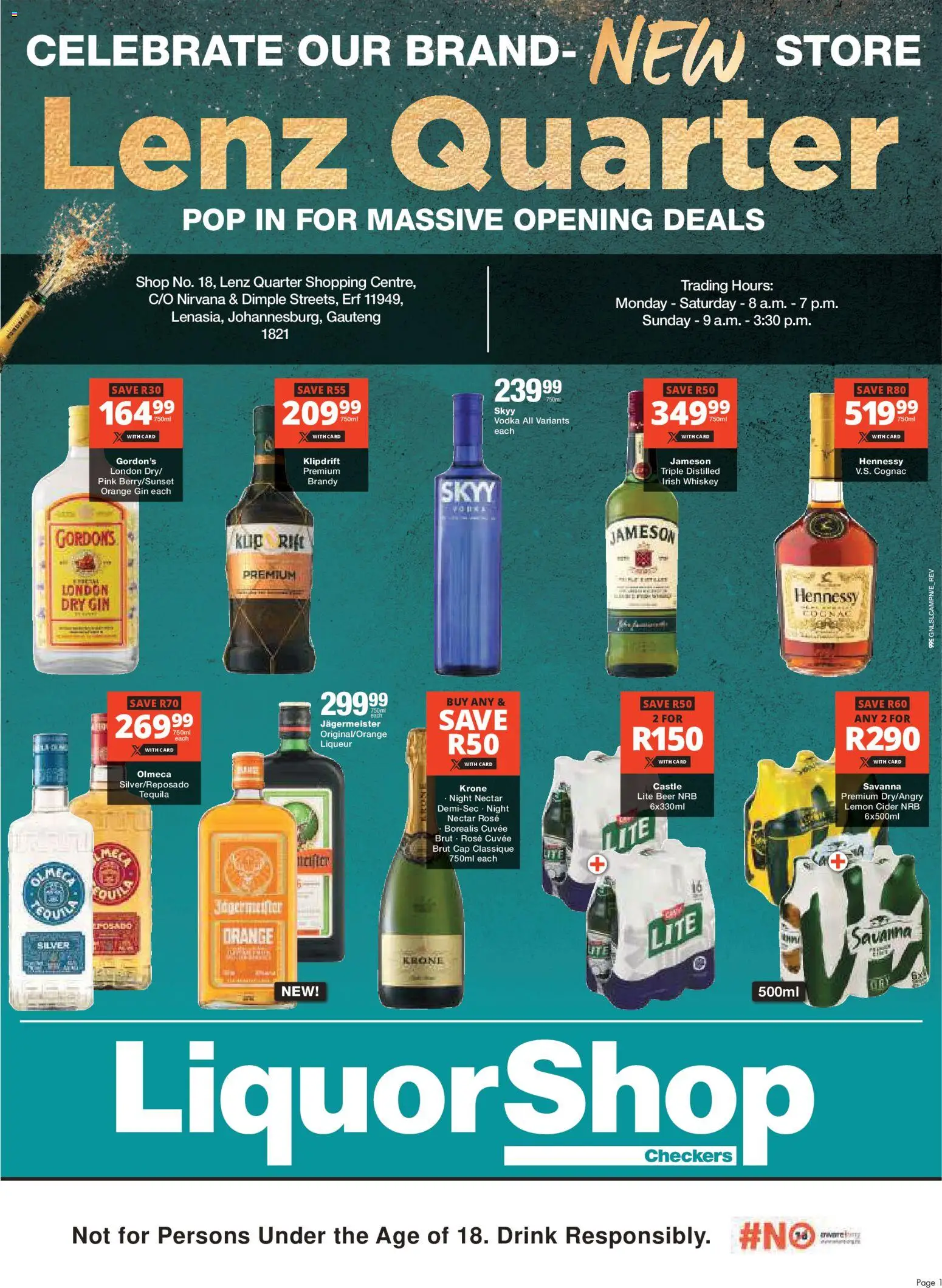 New Checkers catalogue – valid from 16/07/2026 | Page: 1 | Products: Cap, Brandy, Cider, Lemon
