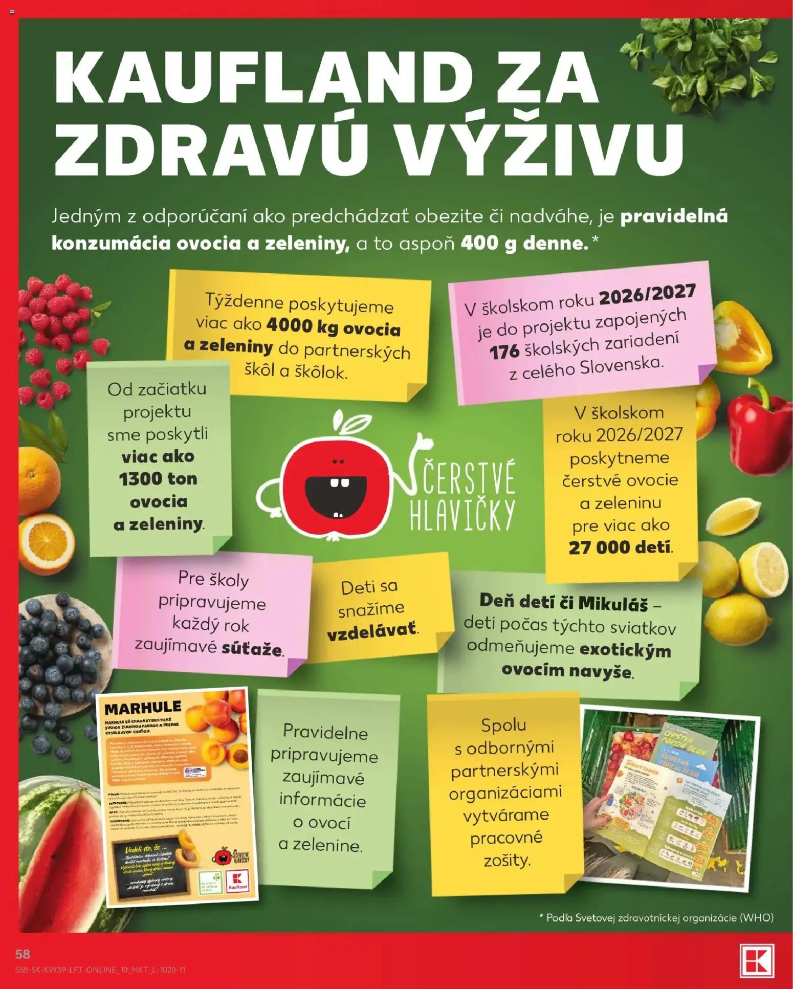 Nové Kaufland akcie – leták je platný od 24.09.2026 | Strana: 58 | Produkty: Marhule, Ovocie