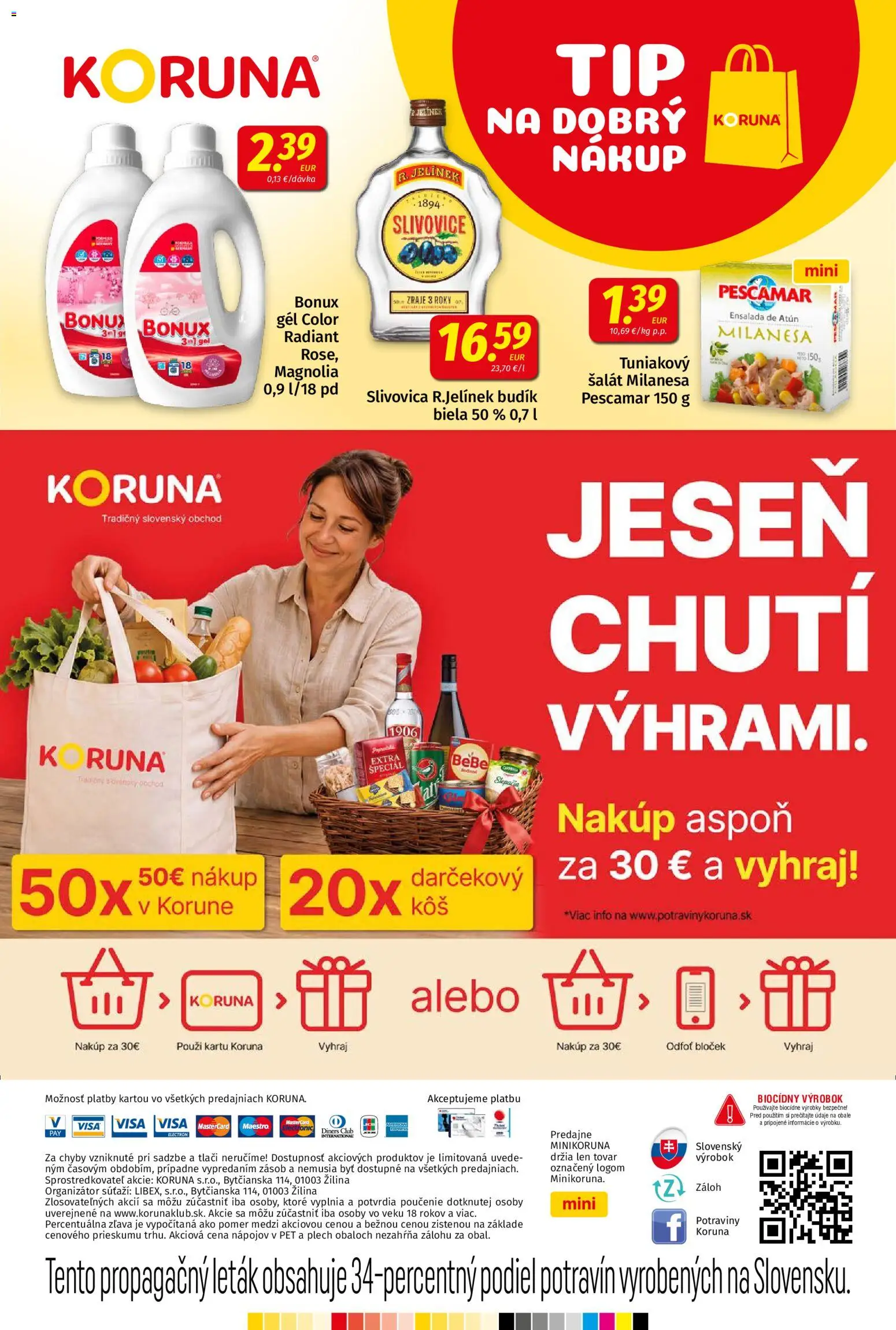 Nové Koruna akcie – leták je platný od 25.09.2026 | Strana: 24 | Produkty: Slivovica, Šalát, Bonux, Budík