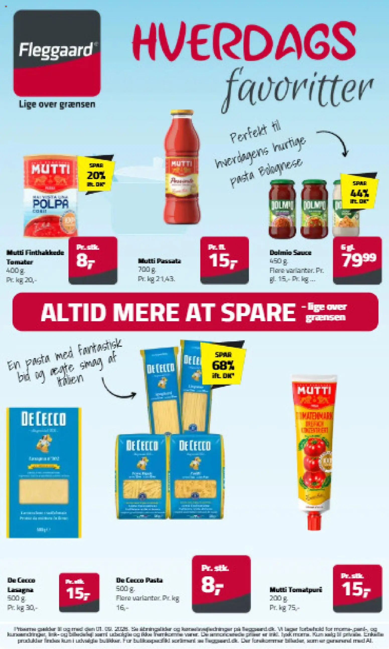 Fleggaard tilbudsavis – gyldig fra 02/09/2026 | Side: 1 | Produkter: Tomater, Pasta