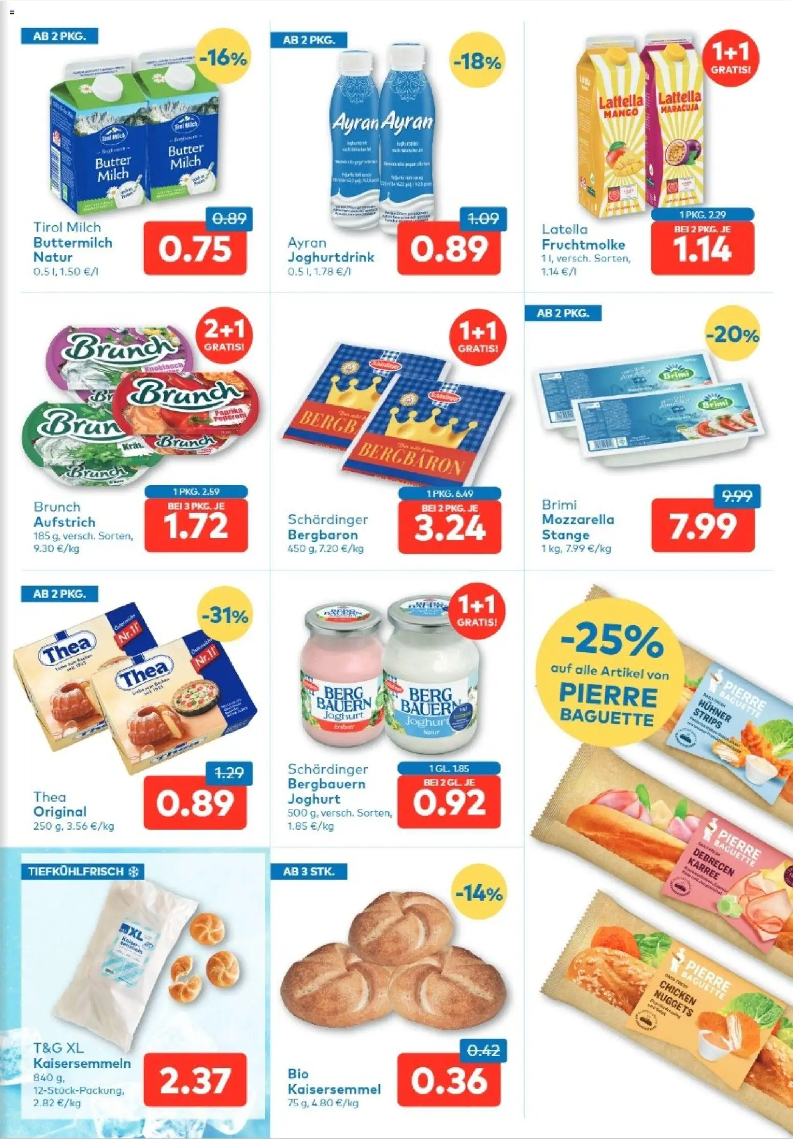 T&G Kärnten gültig ab 13.08.2026 | Seite: 3 | Produkte: Mango, Jääkaappipakastin, Milch, Butter