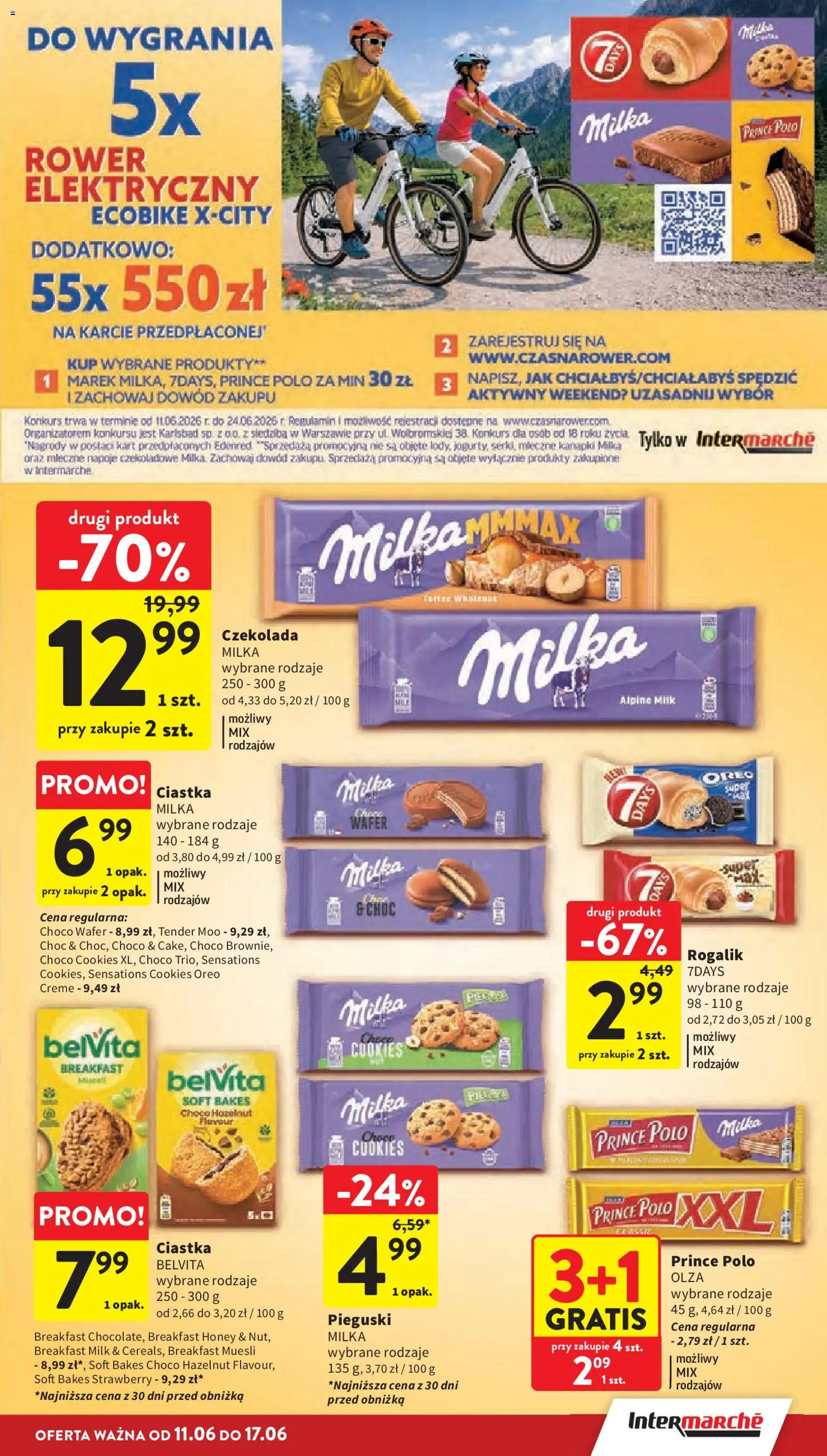 Intermarche gazetka od 11.06.2026 | Strona: 35 | Produkty: Prince polo xxl, Czekolada milka, Rower, Czekolada