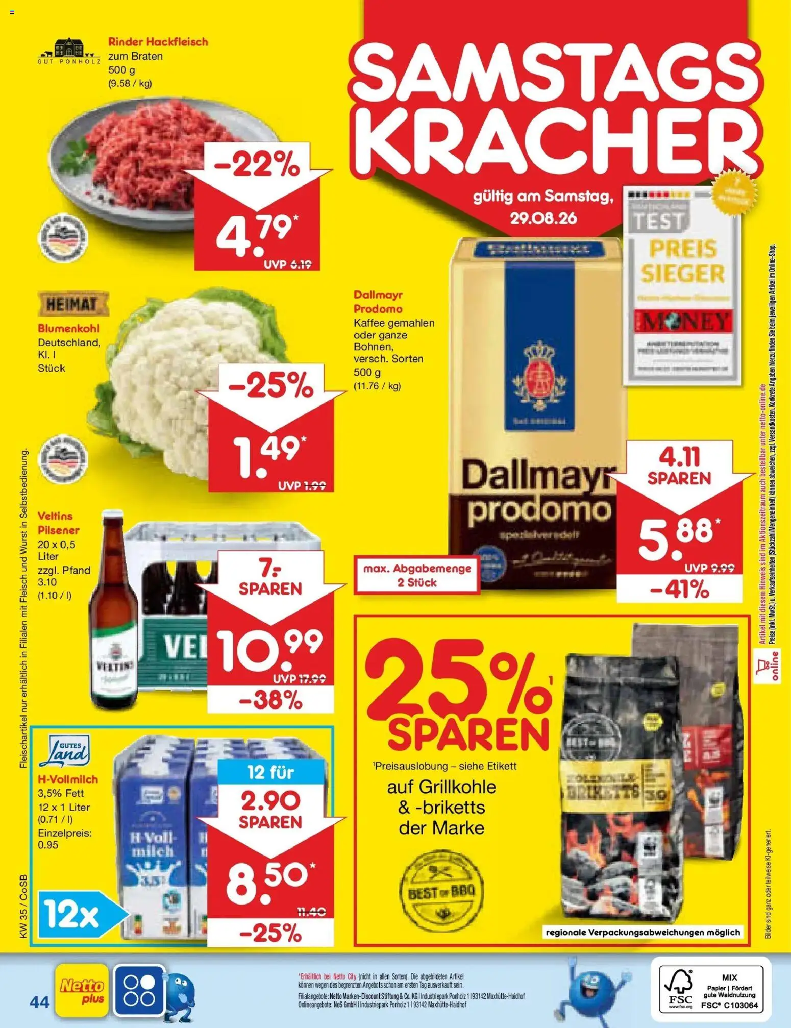 Netto Marken-Discount Prospekt Leipzig (ab 24.08.2026) » Angebote | Seite: 58 | Produkte: Bilder, Dallmayr, Wurst, Fleisch