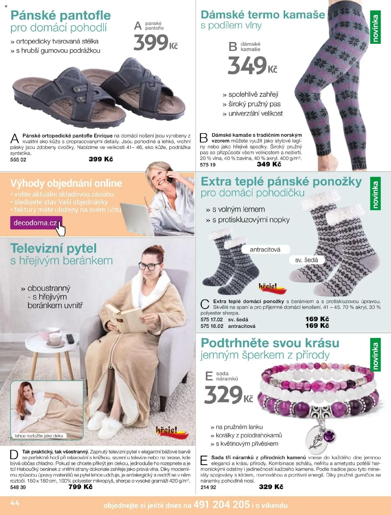 Decodoma katalog Vánoce 2026 od 04.10.2026 | Strana: 45 | Produkty: Korálky, Ponožky, Pantofle, Televize