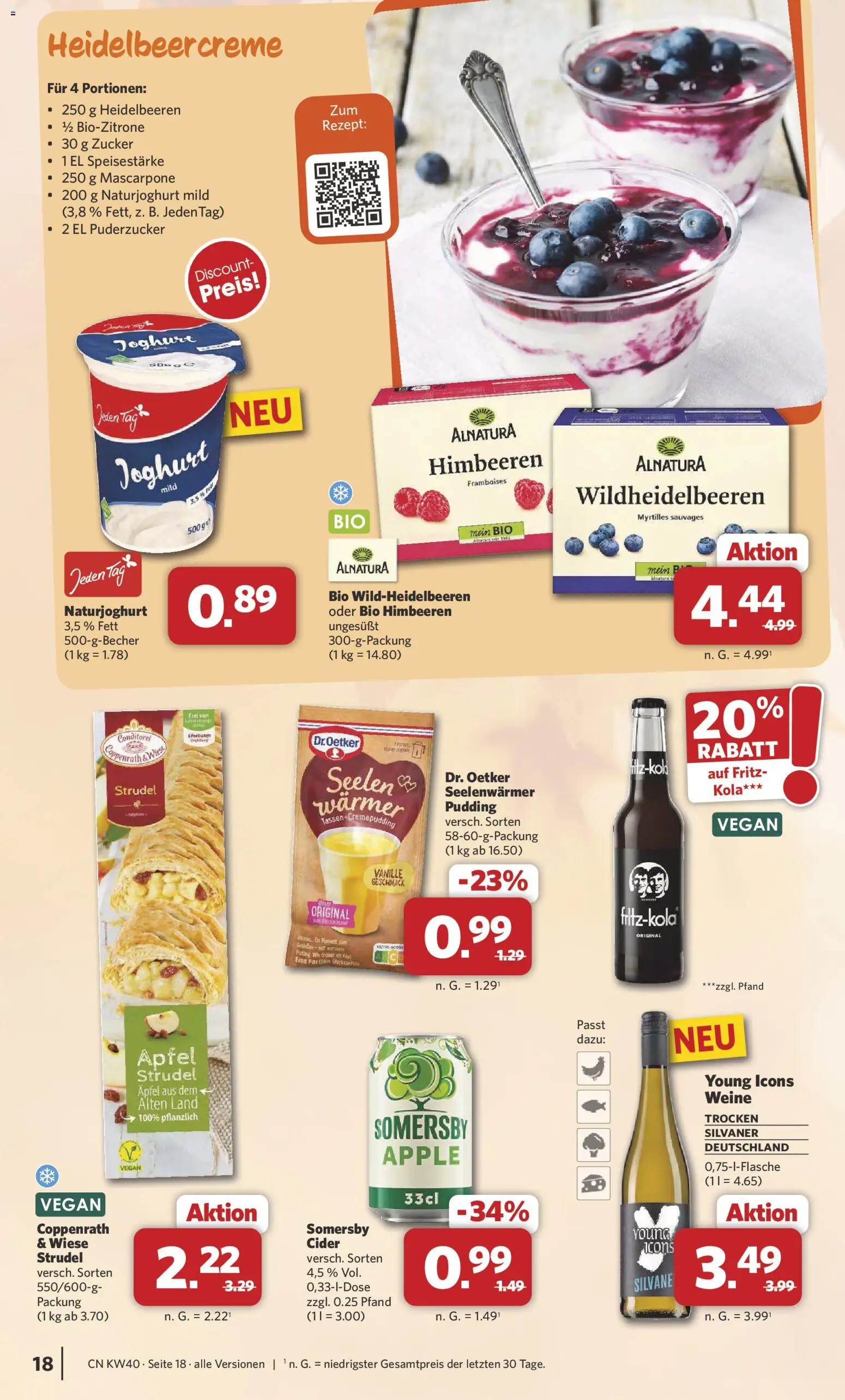 Combi Prospekt – gültig ab 28.09.2026 | Seite: 18 | Produkte: Himbeeren, Pudding, Apple, Vanille