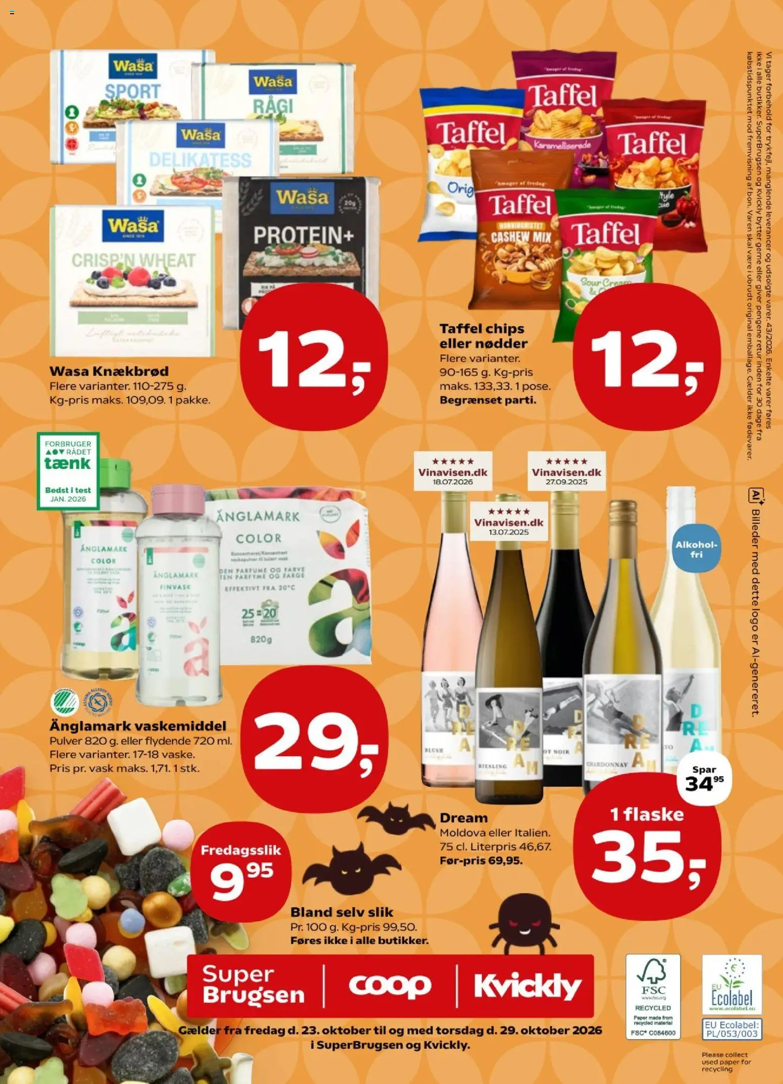 Super Brugsen tilbudsavis – gyldig fra 23/10/2026 | Side: 40 | Produkter: Parfume, Slik, Chips, Knækbrød