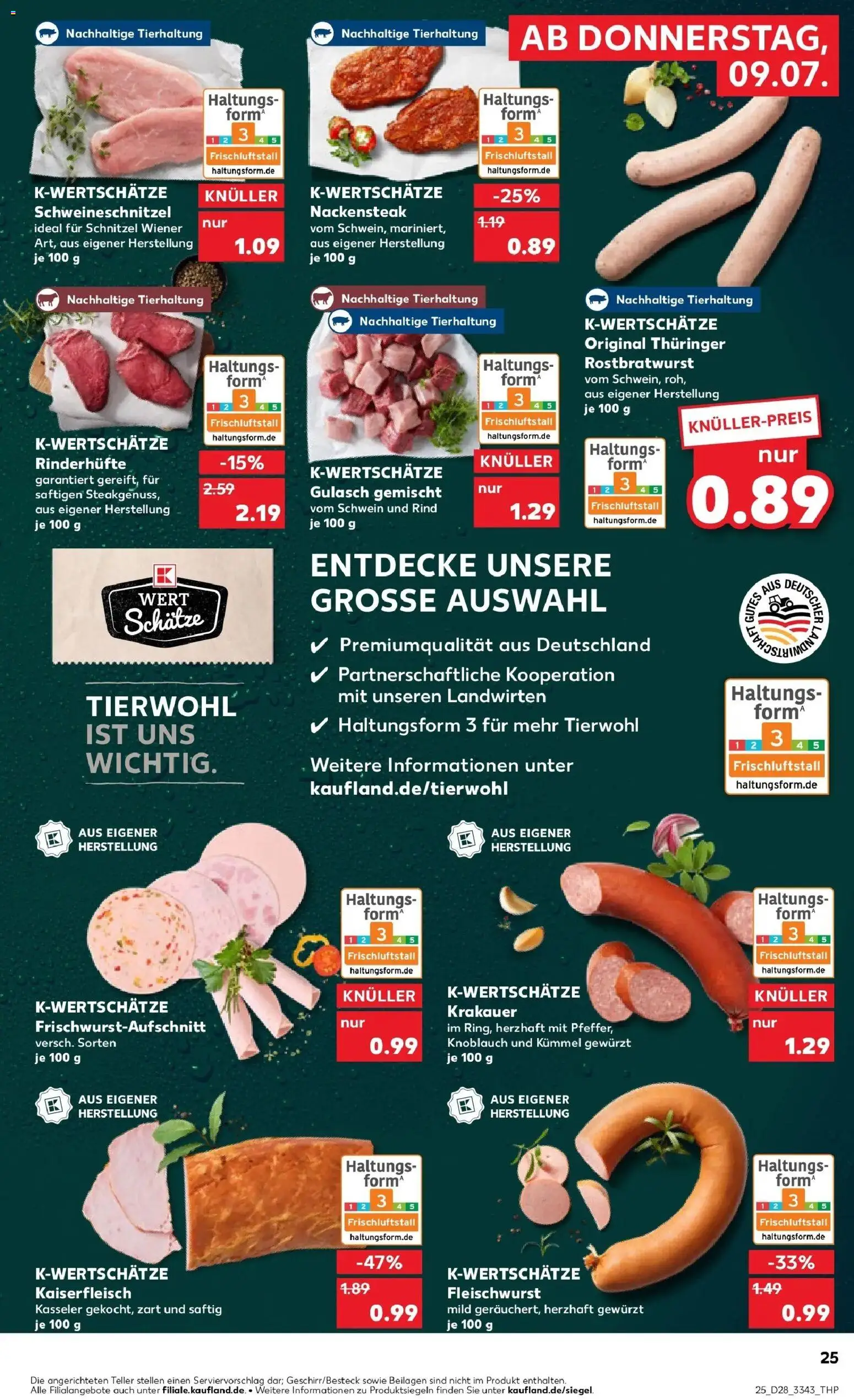 Kaufland Kaufland: Mo-Mi Der Wochenstart – gültig ab 05.07.2026 | Seite: 34 | Produkte: Schnitzel, Gulasch, Knoblauch