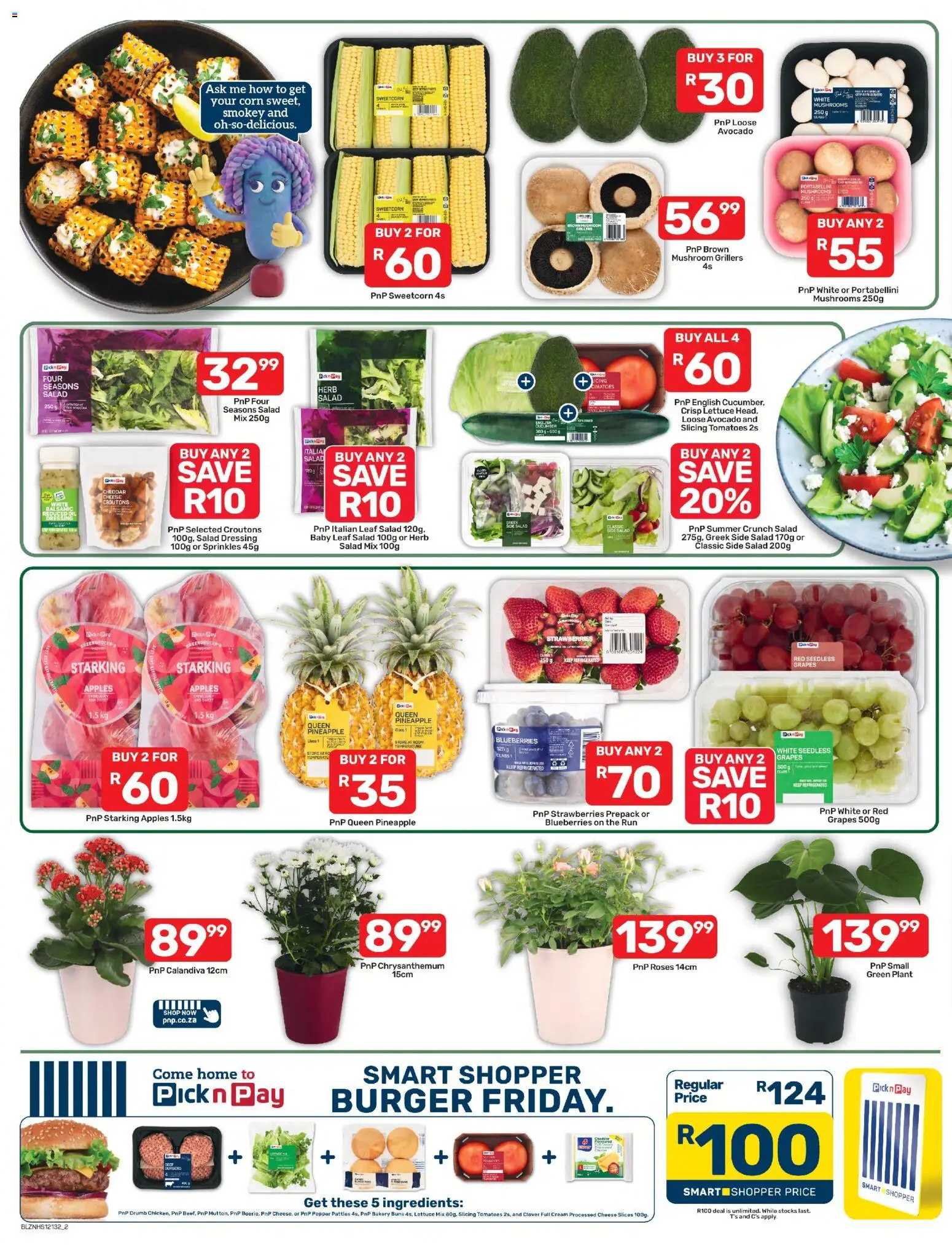 New Pick n Pay catalogue – valid from 21/09/2026 | Page: 2 | Products: Buns, Pineapple, Salad, Pepper