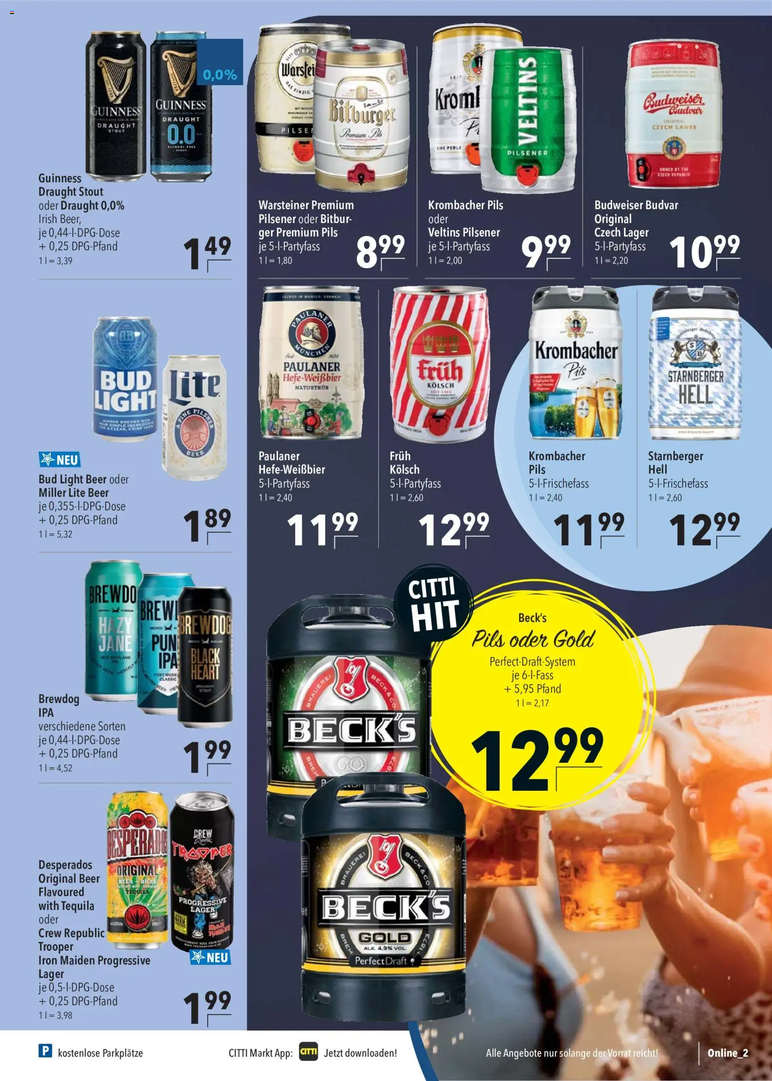 CITTI Markt Prospekt – gültig ab 10.06.2026 | Seite: 13 | Produkte: Pils, Warsteiner, Krombacher, Paulaner