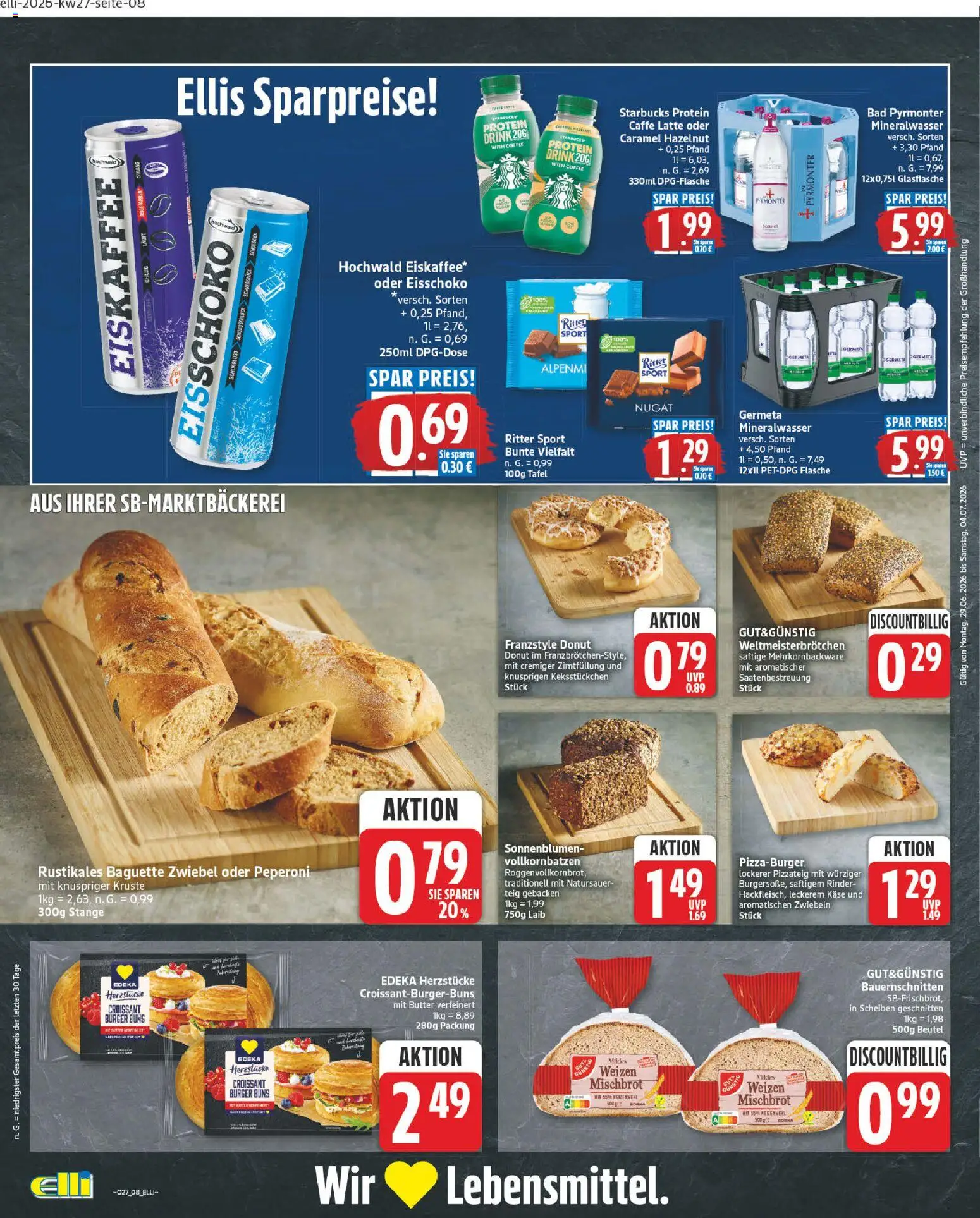 Elli Markt Prospekt Verl – gültig ab 29.06.2026 | Seite: 8 | Produkte: Käse, Bad, Burger, Weizenmehl