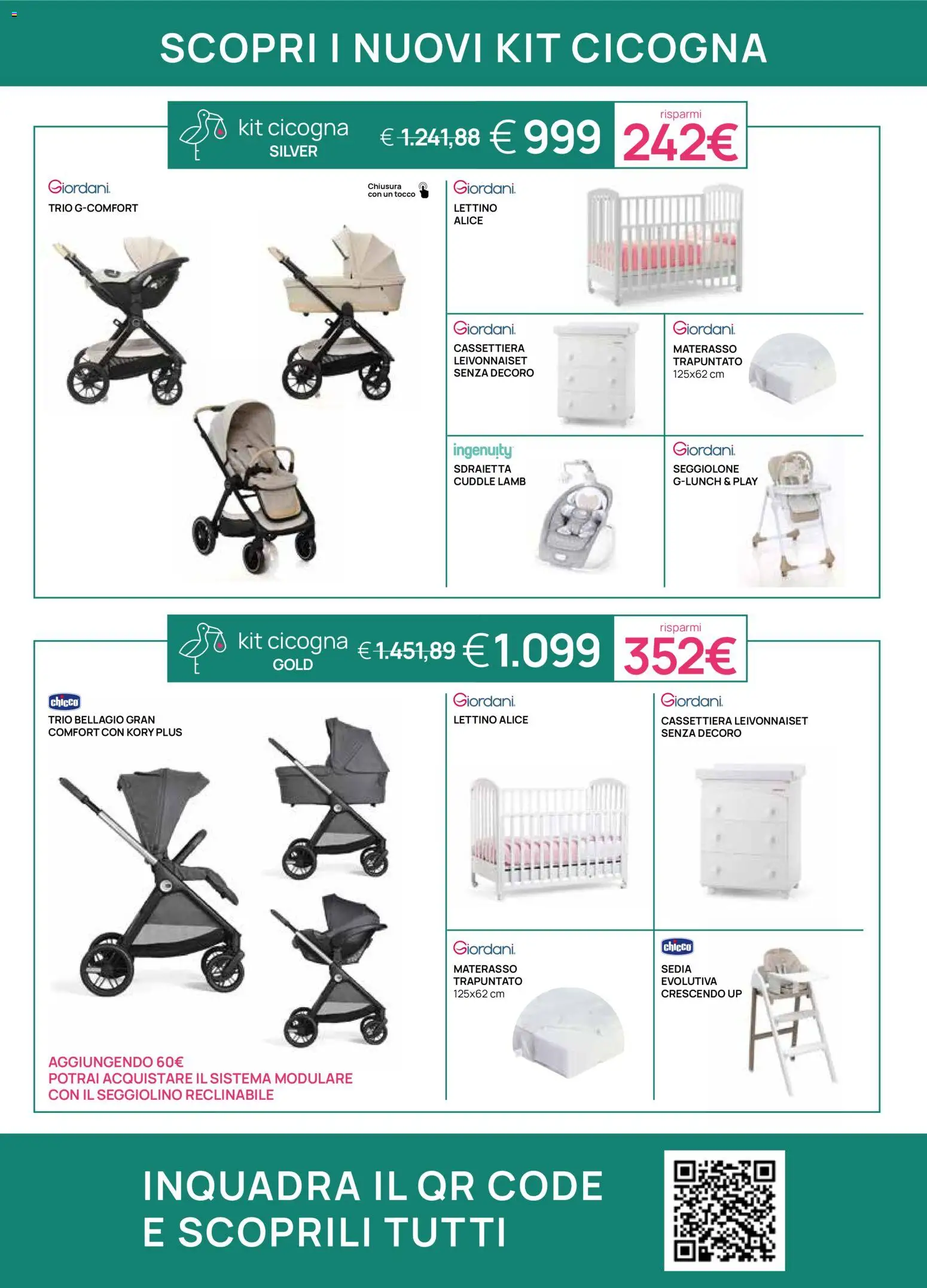 Volantino Prenatal del 20/08/2026 | Pagina: 18 | Prodotti: Lettino, Seggiolino, Materasso, Sedia
