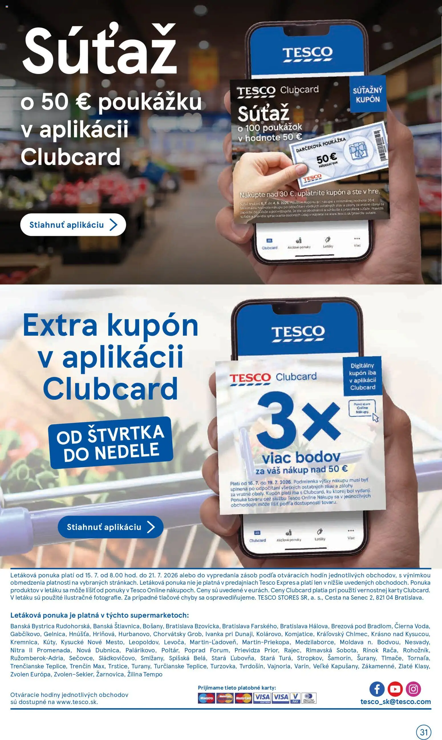 Nové Tesco akcie – leták je platný od 15.07.2026 | Strana: 31