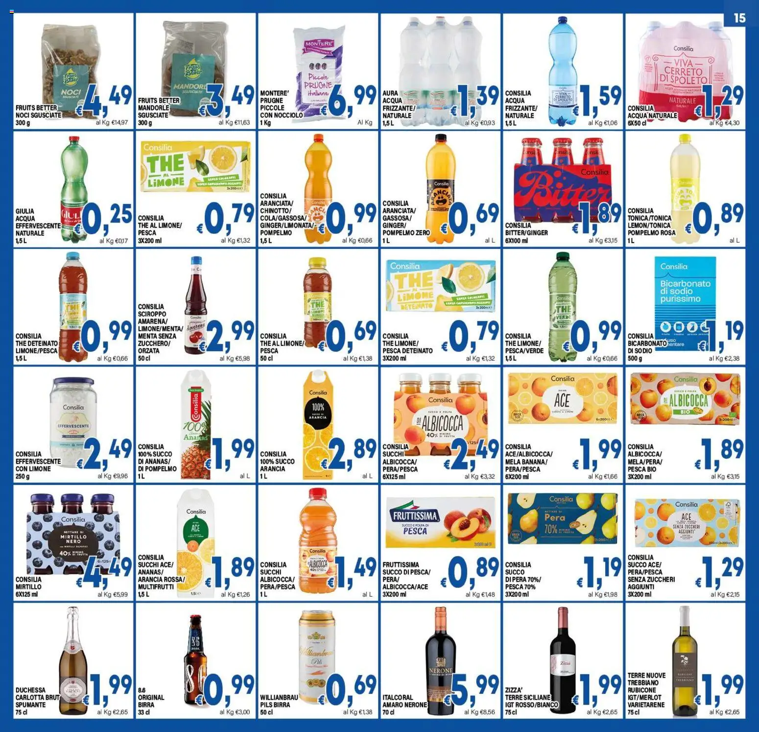Volantino DEM del 19/10/2026 | Pagina: 15 | Prodotti: Birra, Pesca, Mandorle, Menta