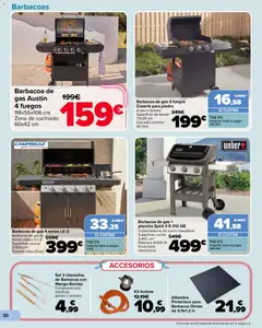 Vista previa Carrefour Piscinas válido desde el 15.05.2026 | Página: 30 | Productos: Barbacoa, Cocina, Plancha, Alfombra