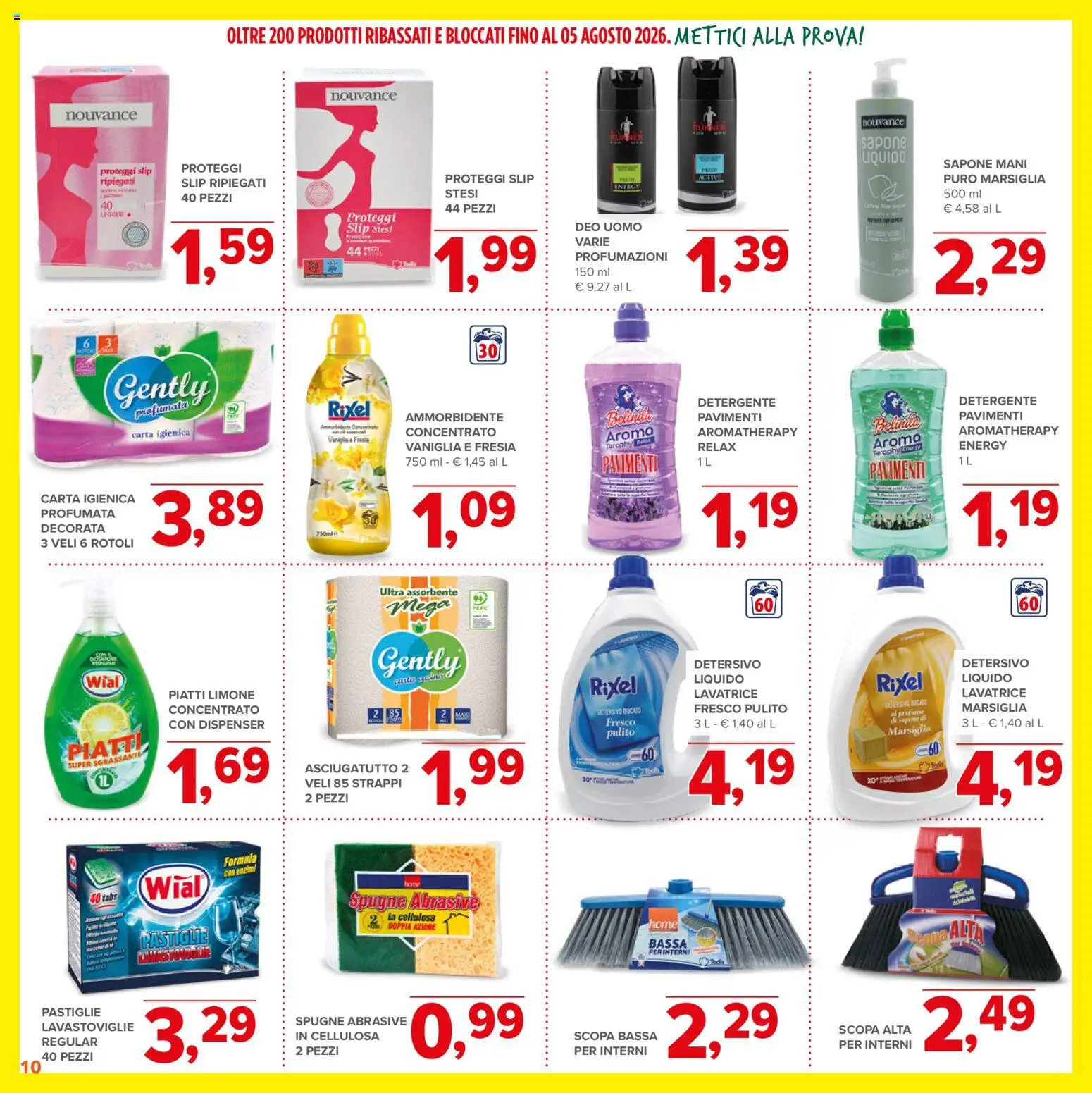 Volantino Todis del 11/06/2026 | Pagina: 10 | Prodotti: Sapone, Ammorbidente, Proteggi slip, Asciugatutto