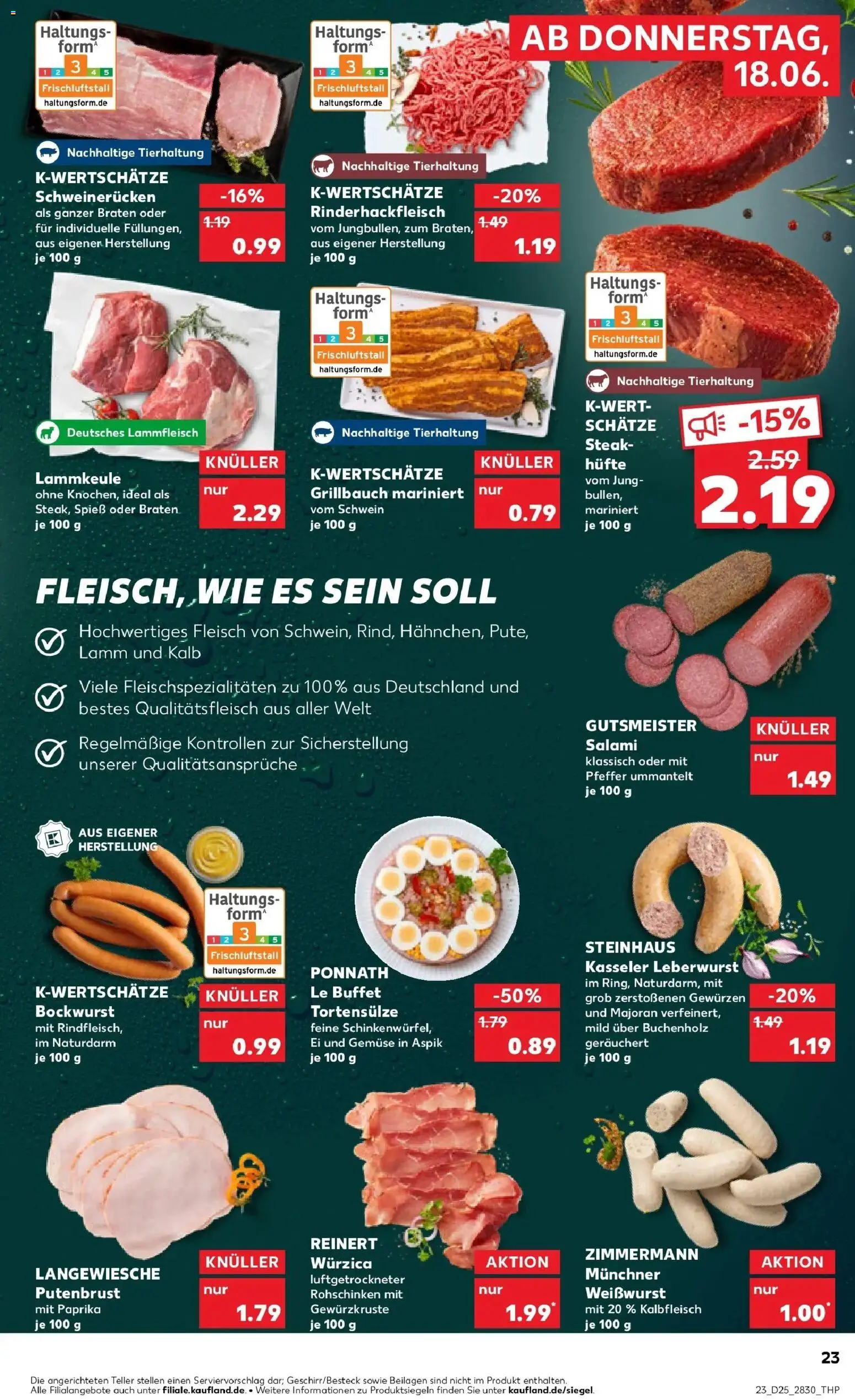 Kaufland Prospekt Oschersleben (Bode) – gültig ab 15.06.2026 | Seite: 32 | Produkte: Weißwurst, Pfeffer, Schweinerucken, Steak
