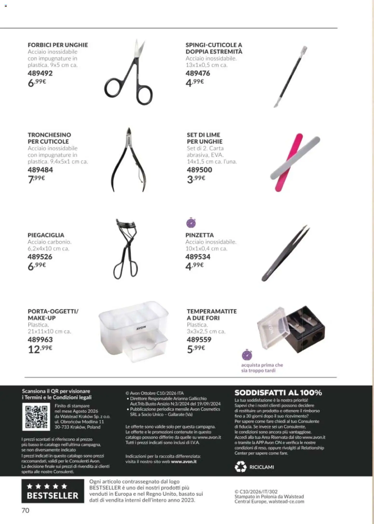 Volantino Avon del 01/10/2026 | Pagina: 70 | Prodotti: Temperamatite, Lime, Basso