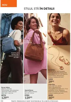 Ofertele Avon valabile de la 01.09.2026 | Pagină: 150 | Produse: Geantă, Cercei, Flori, Rucsac