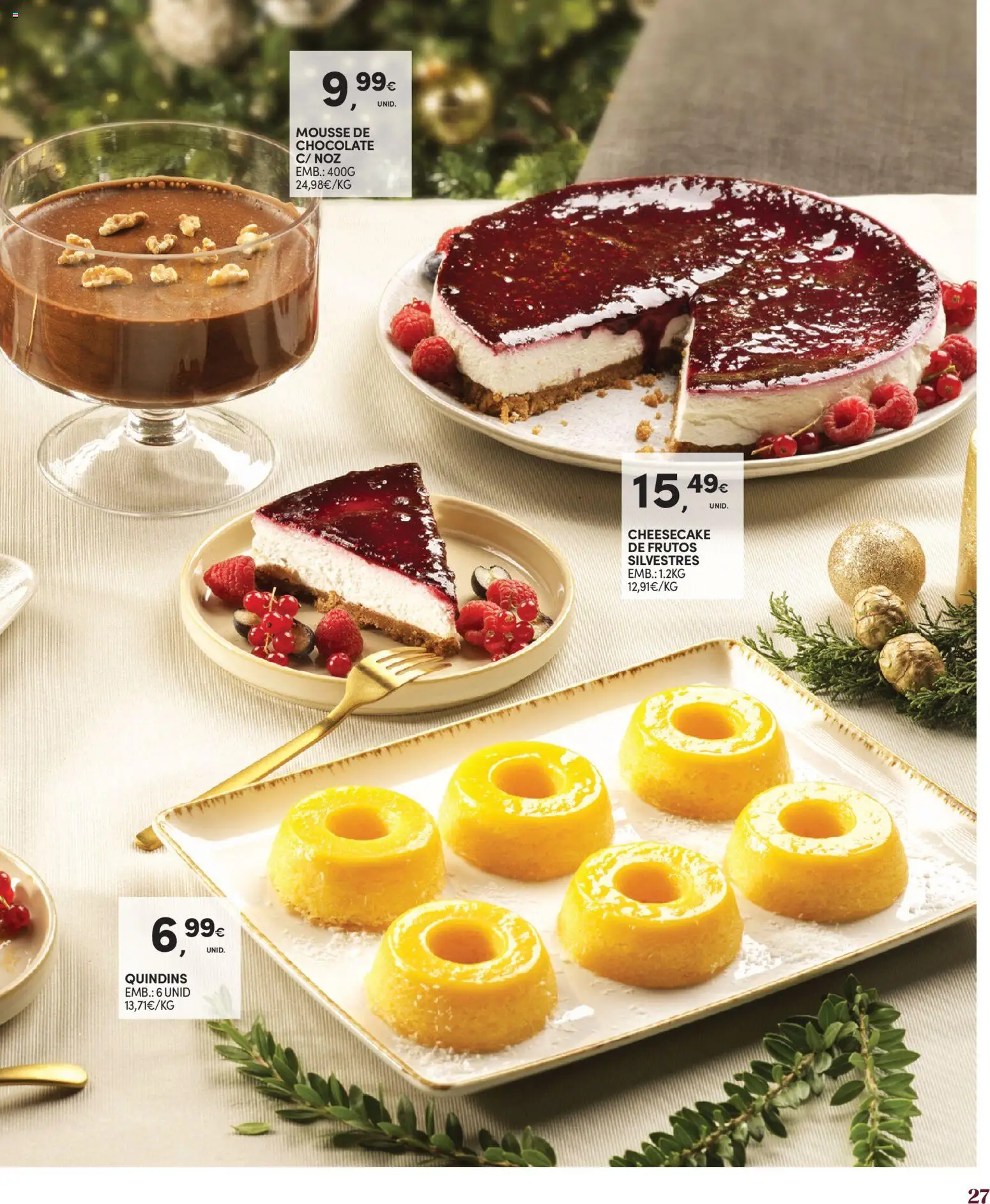 Continente O Natal servido ao nosso jeito │ válido de 27/10/2026 | Página: 27 | Produtos: Mousse de chocolate, Chocolate, Frutos silvestres