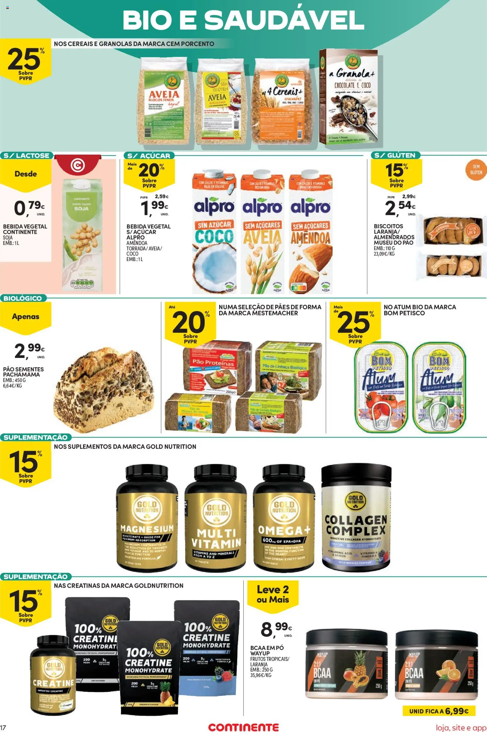 Continente Semanal Continente Bom Dia │ válido de 04/08/2026 | Página: 17 | Produtos: Pó, Chocolate, Flocos, Bebida