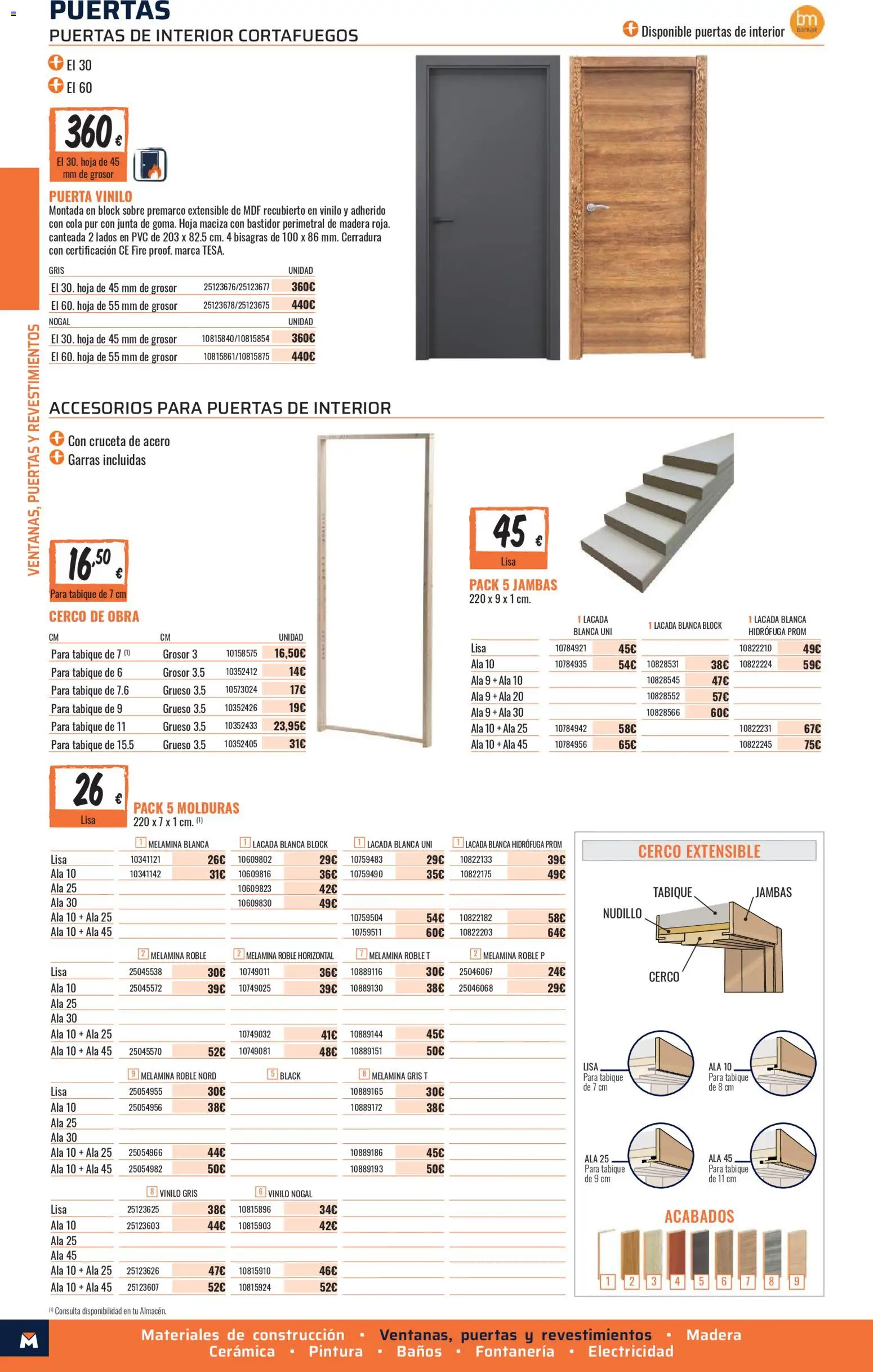 Obramat - Reformas Otono Imprenta Almacenes 20 Barcelona 2026 │ válido desde el 09/10/2026 | Página: 26 | Productos: Puertas