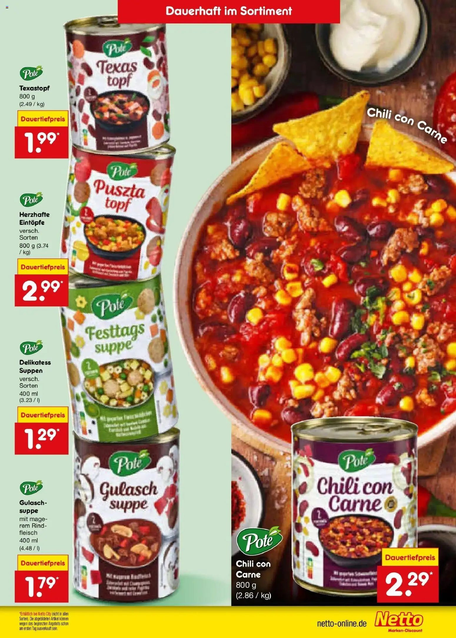 Netto Marken-Discount Prospekt Thiendorf – gültig ab 21.09.2026 | Seite: 51 | Produkte: Pute, Gulasch, Chili, Fleisch