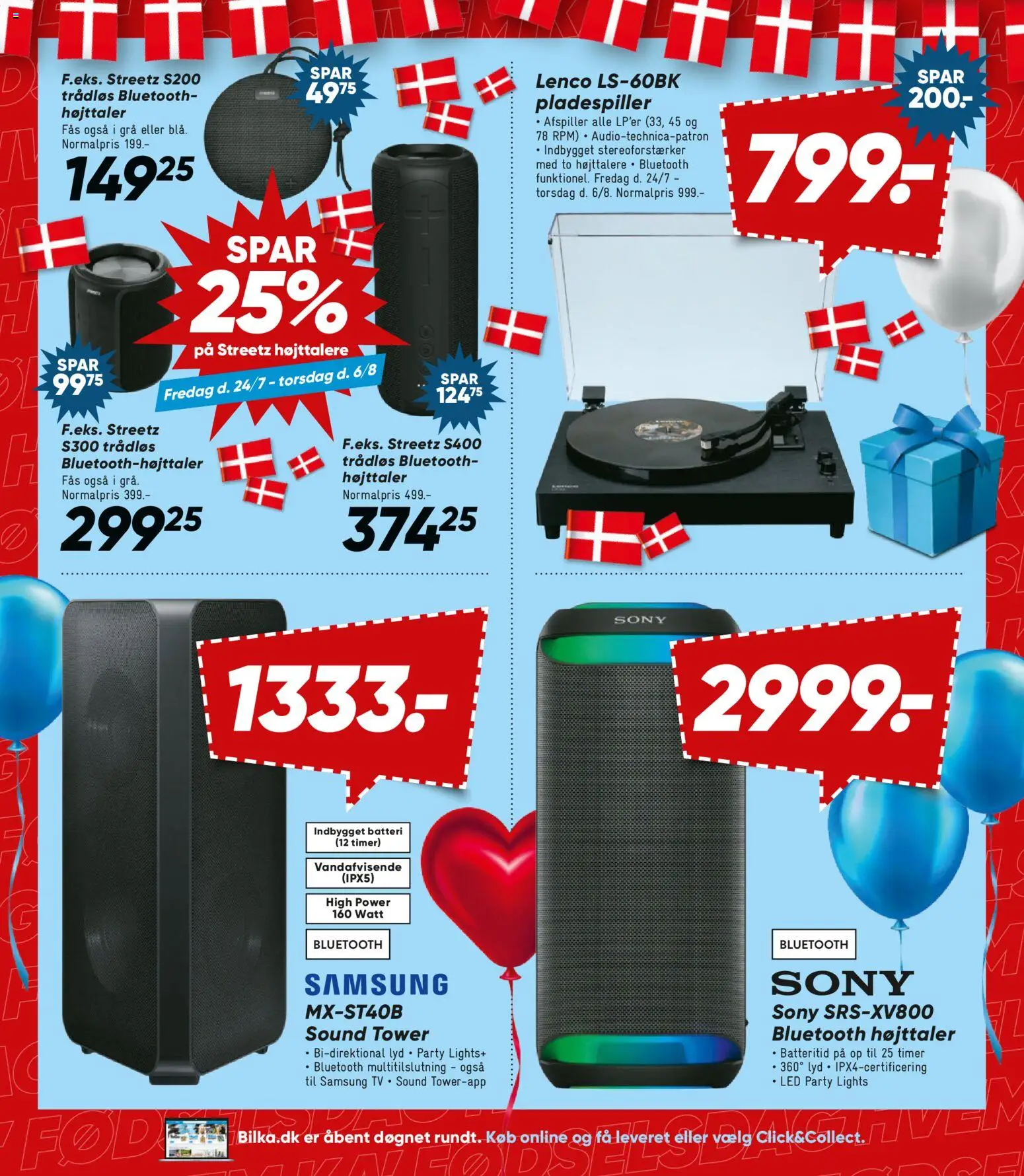 Bilka tilbudsavis – gyldig fra 24/07/2026 | Side: 22 | Produkter: Afspiller, TV, Lyd, Højttaler